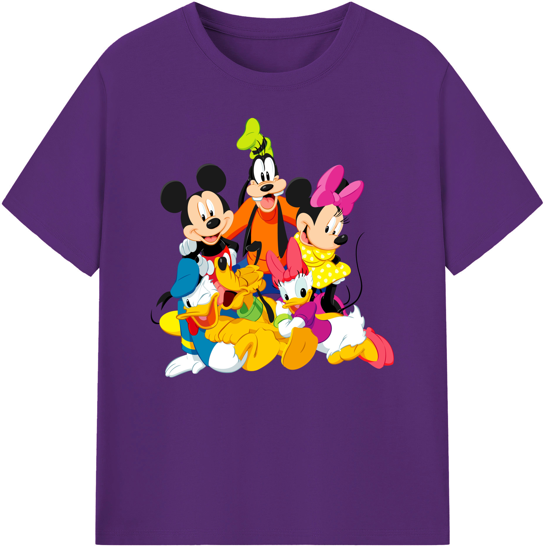 ミッキーマウス Mickey Mouse 綿100％ メンズ半袖Tシャツ｜肌触りやわらか＆通気性