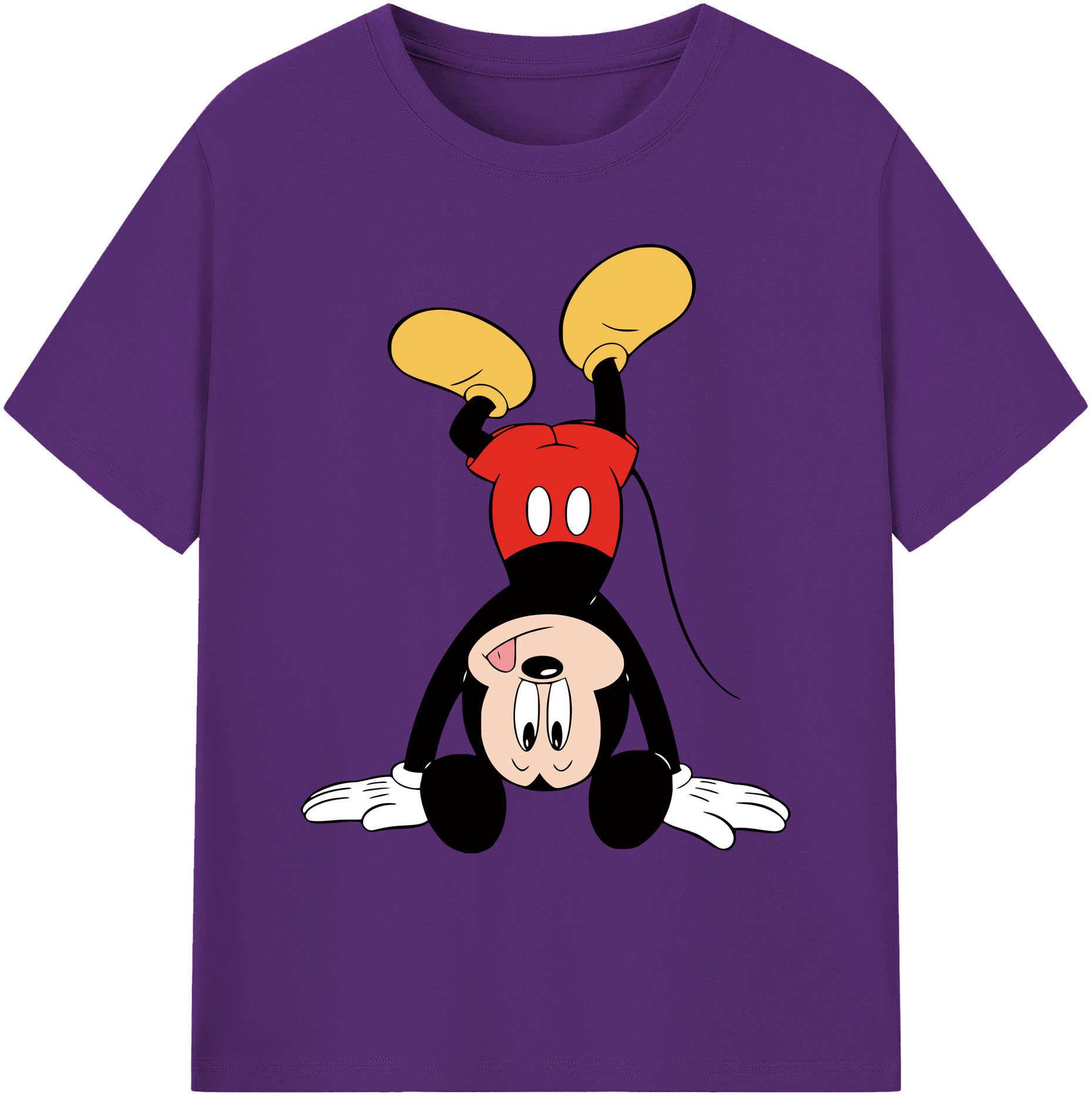 ミッキーマウス Mickey Mouse 綿100％ メンズ半袖Tシャツ｜肌触りやわらか＆通気性