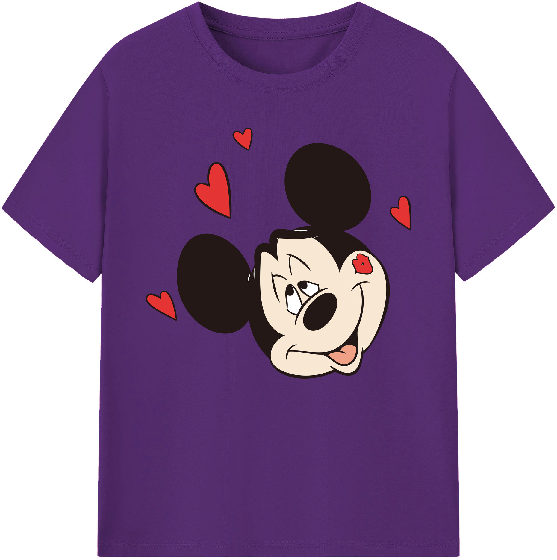 ミッキーマウス Mickey Mouse 綿100％ メンズ半袖Tシャツ｜肌触りやわらか＆通気性