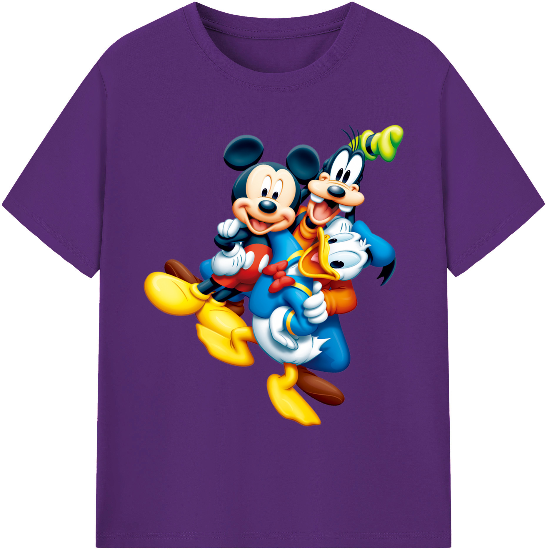 ミッキーマウス Mickey Mouse 綿100％ メンズ半袖Tシャツ｜肌触りやわらか＆通気性