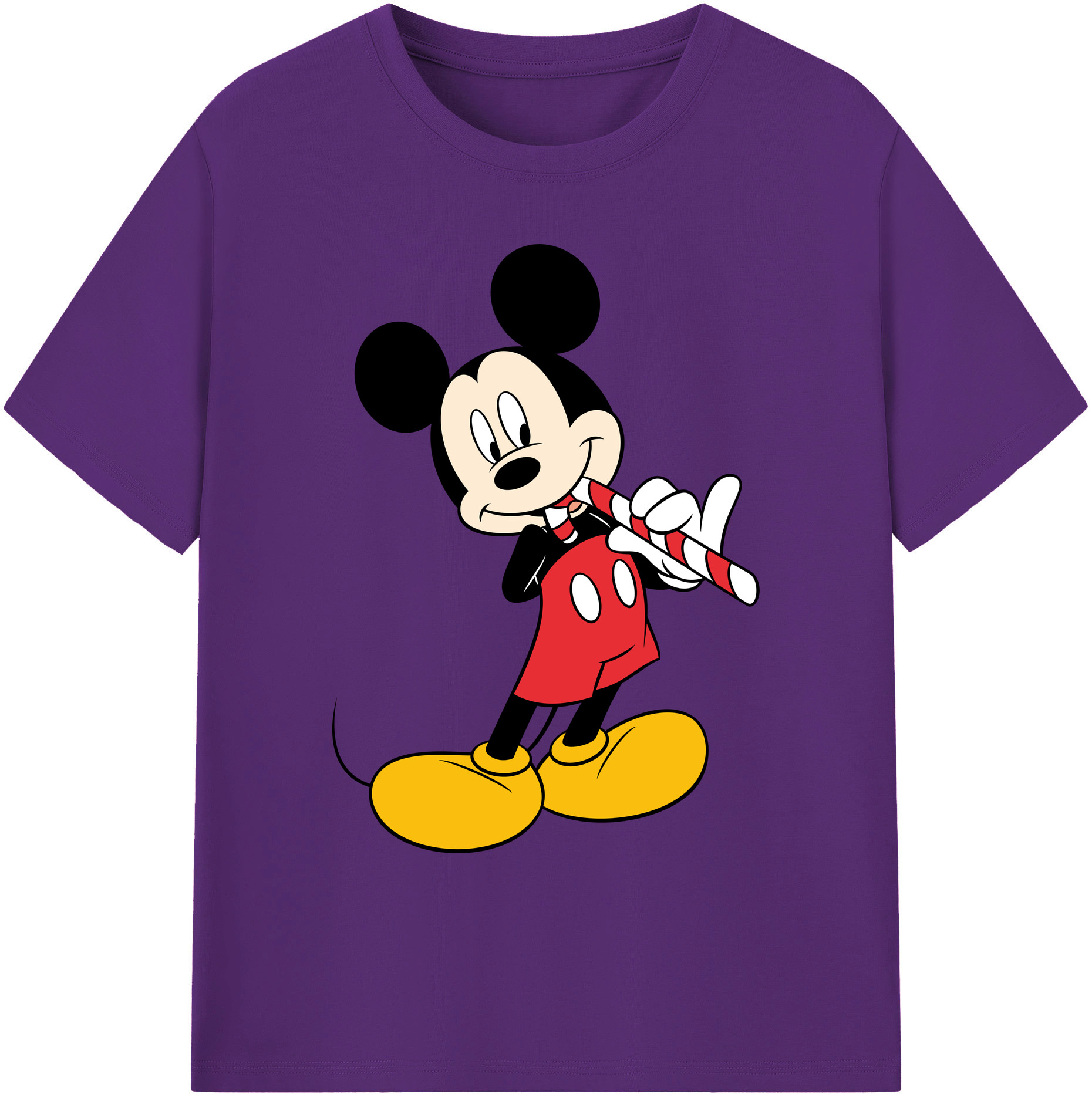 ミッキーマウス Mickey Mouse 綿100％ メンズ半袖Tシャツ｜肌触りやわらか＆通気性