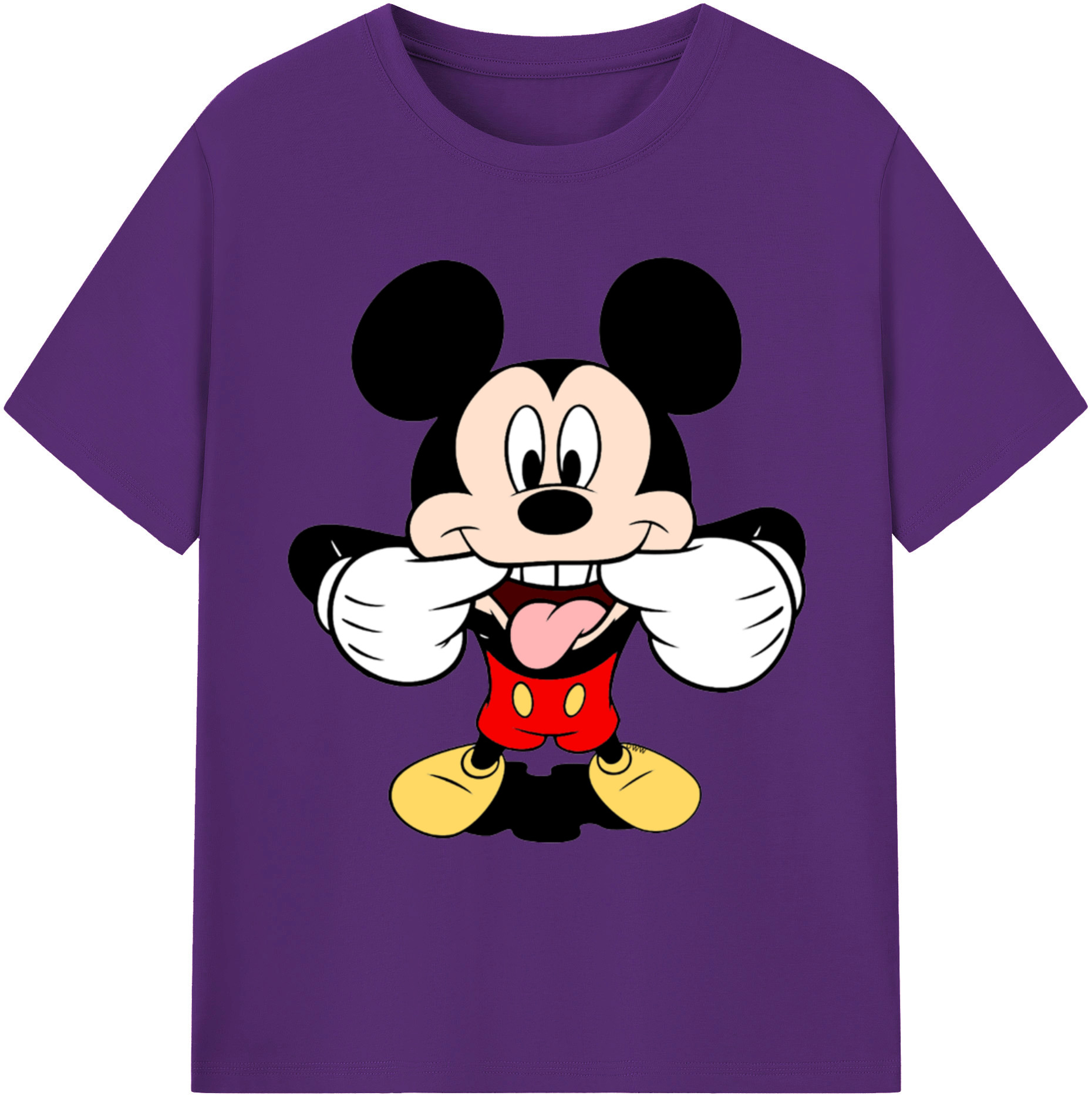 ミッキーマウス Mickey Mouse 綿100％ メンズ半袖Tシャツ｜肌触りやわらか＆通気性