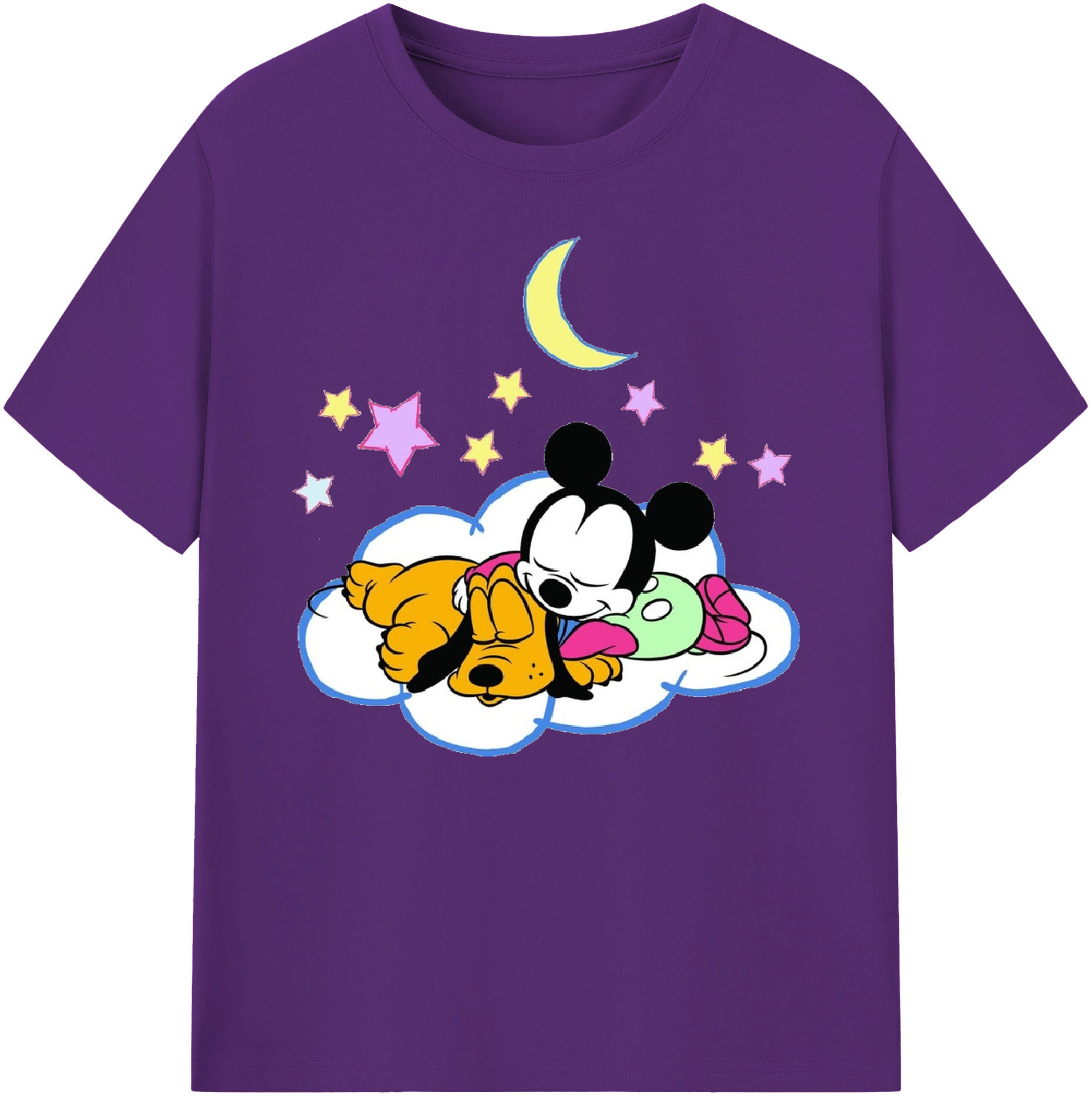 ミッキーマウス Mickey Mouse 綿100％ メンズ半袖Tシャツ｜肌触りやわらか＆通気性