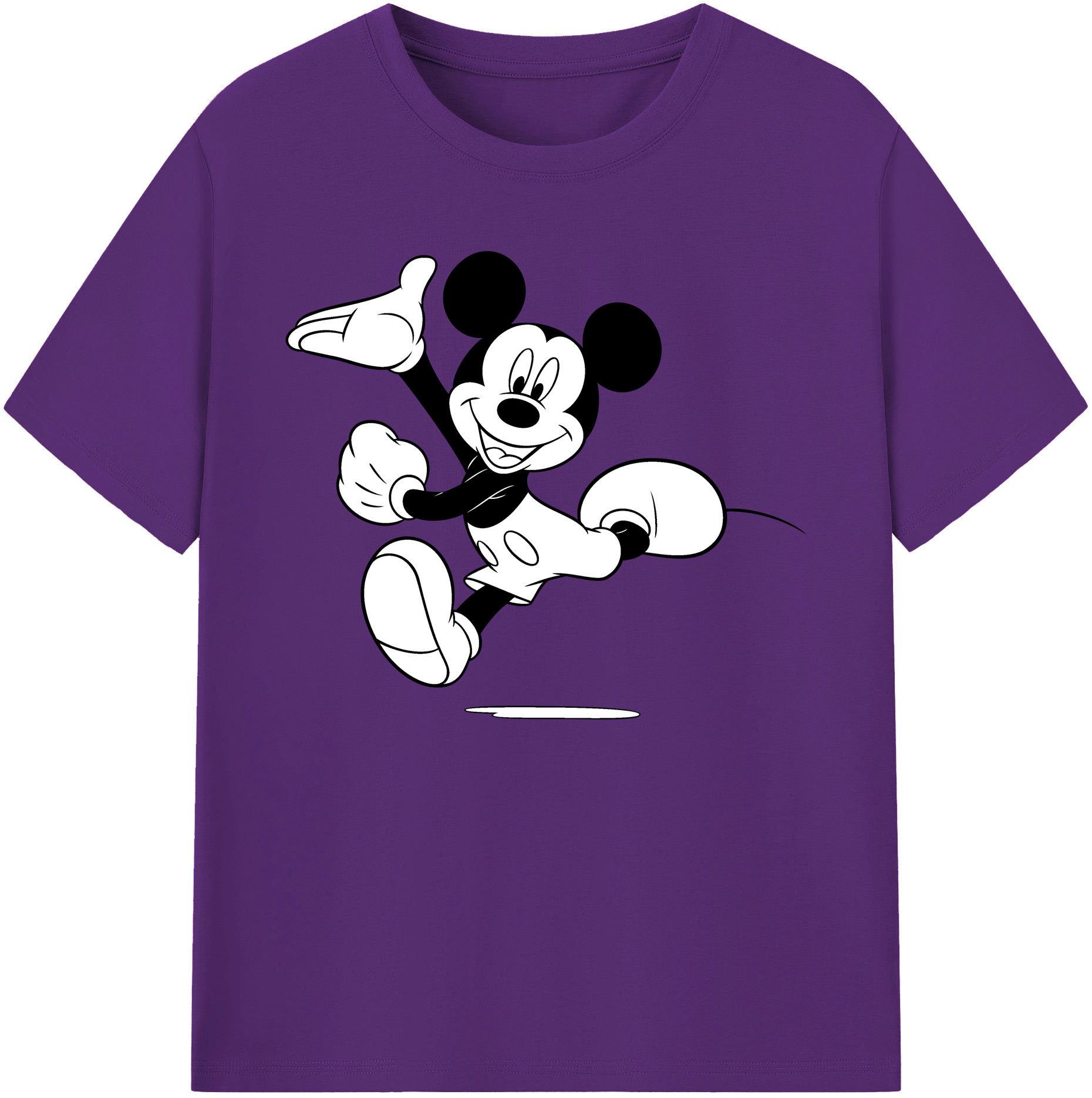 ミッキーマウス Mickey Mouse 綿100％ メンズ半袖Tシャツ｜肌触りやわらか＆通気性