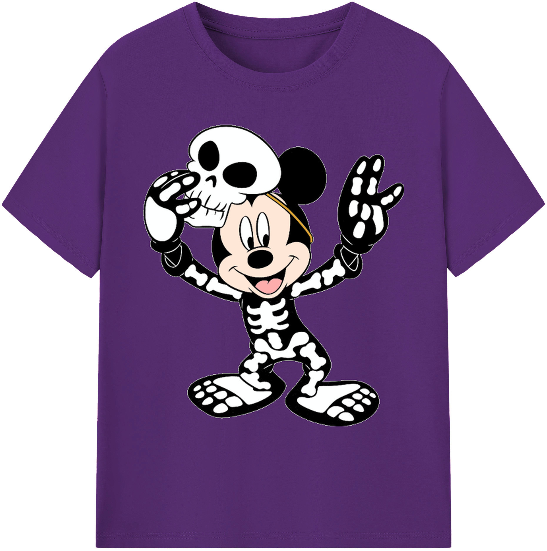 ミッキーマウス Mickey Mouse 綿100％ メンズ半袖Tシャツ｜肌触りやわらか＆通気性