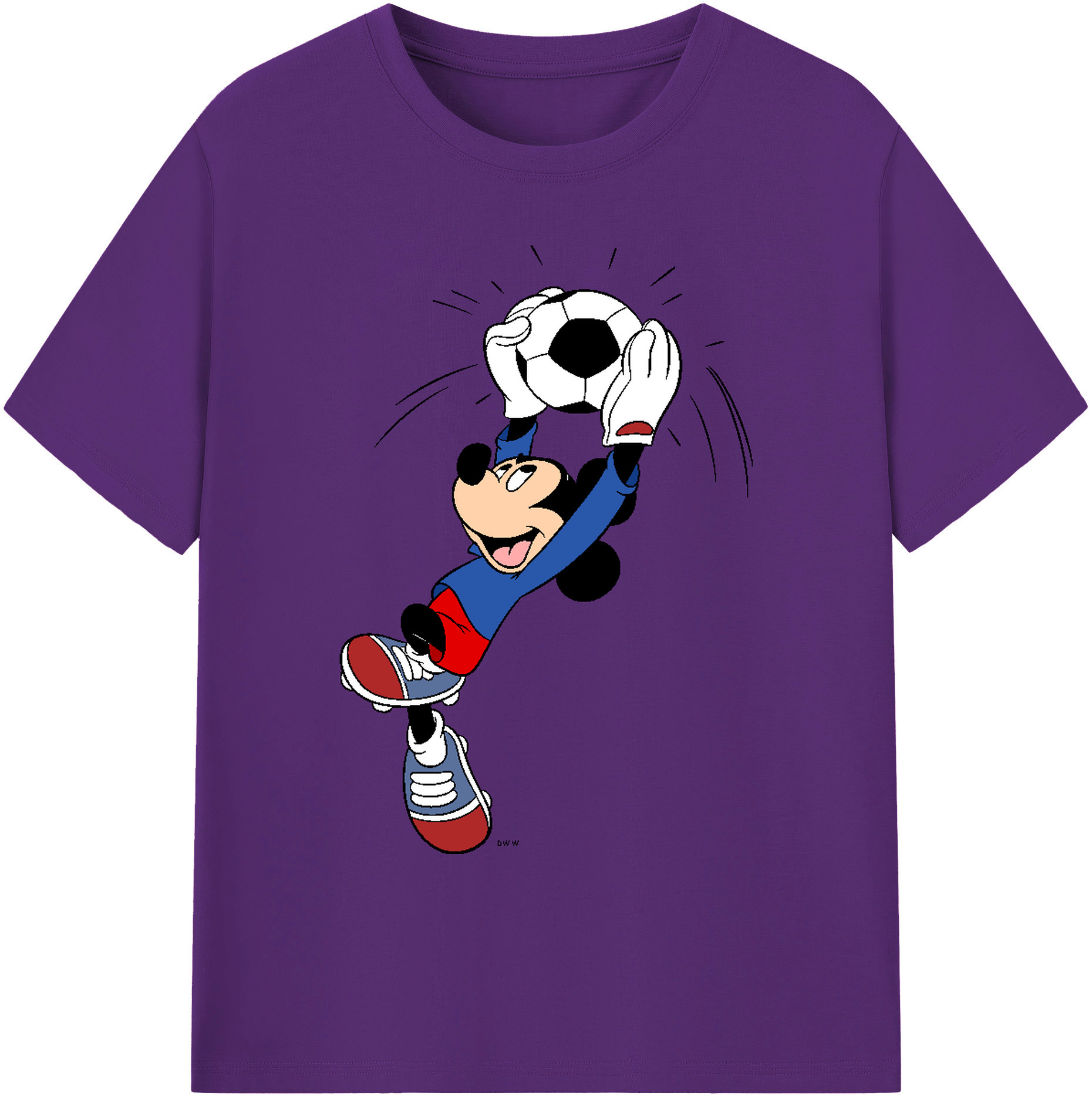 ミッキーマウス Mickey Mouse 綿100％ メンズ半袖Tシャツ｜肌触りやわらか＆通気性