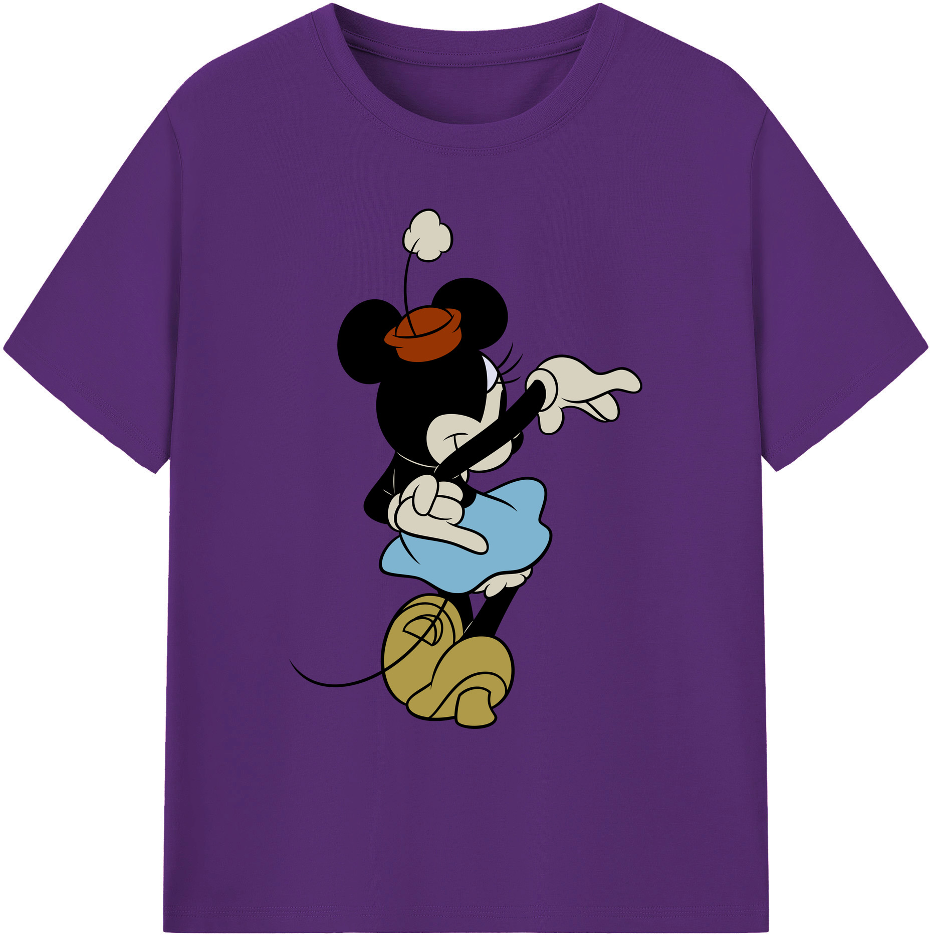 ミッキーマウス Mickey Mouse 綿100％ メンズ半袖Tシャツ｜肌触りやわらか＆通気性