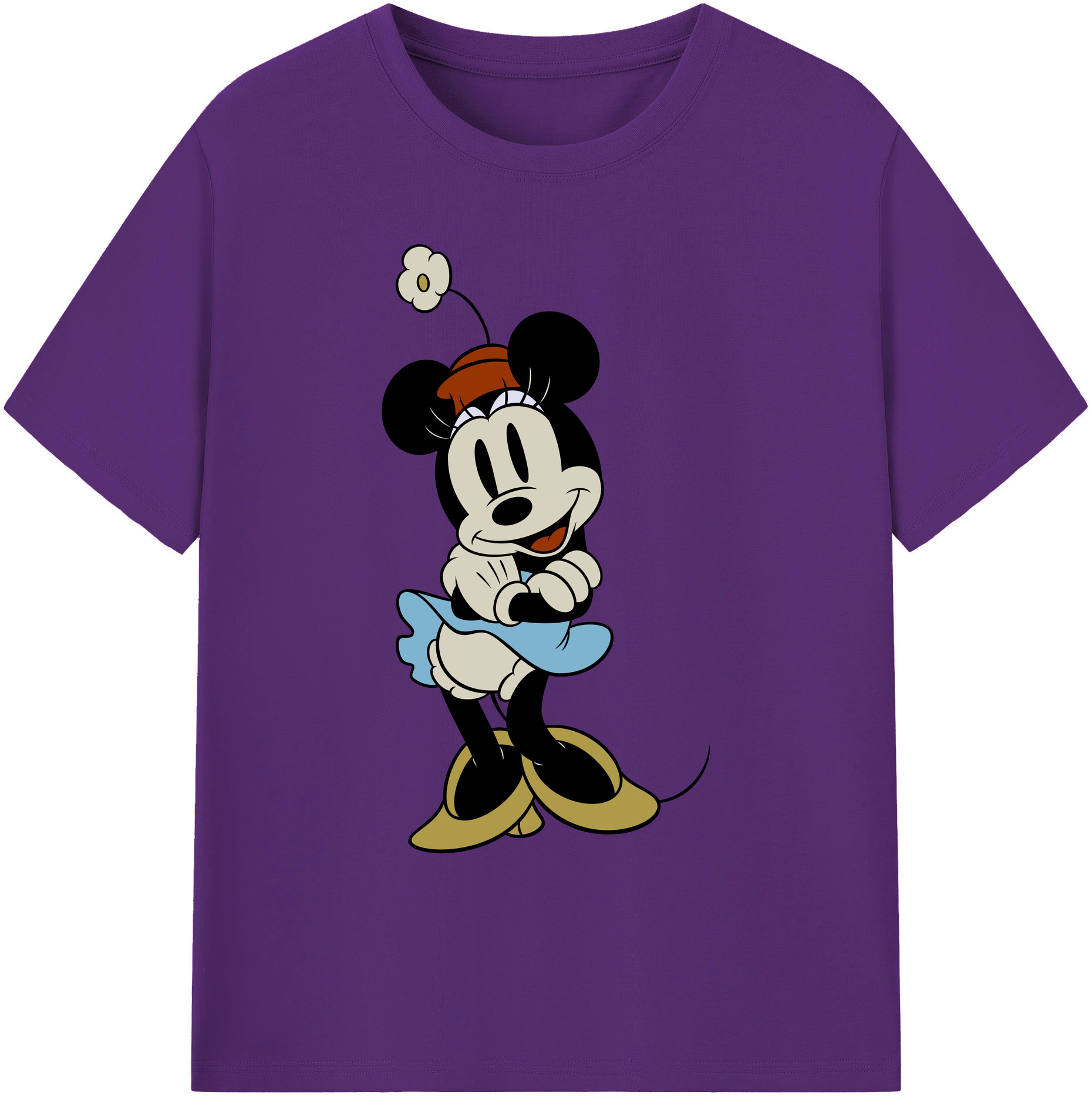 ミッキーマウス Mickey Mouse 綿100％ メンズ半袖Tシャツ｜肌触りやわらか＆通気性