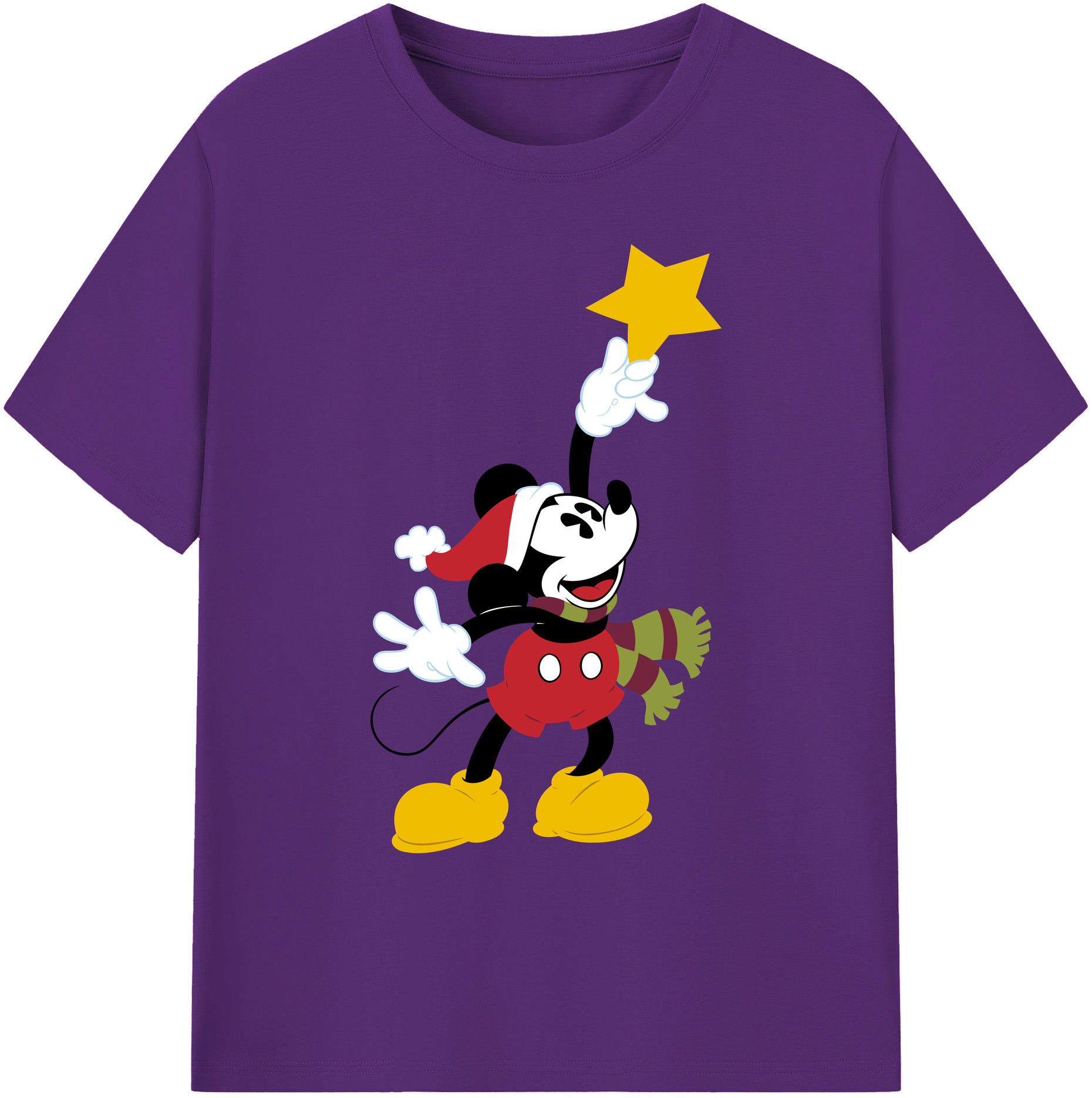 ミッキーマウス Mickey Mouse 綿100％ メンズ半袖Tシャツ｜肌触りやわらか＆通気性