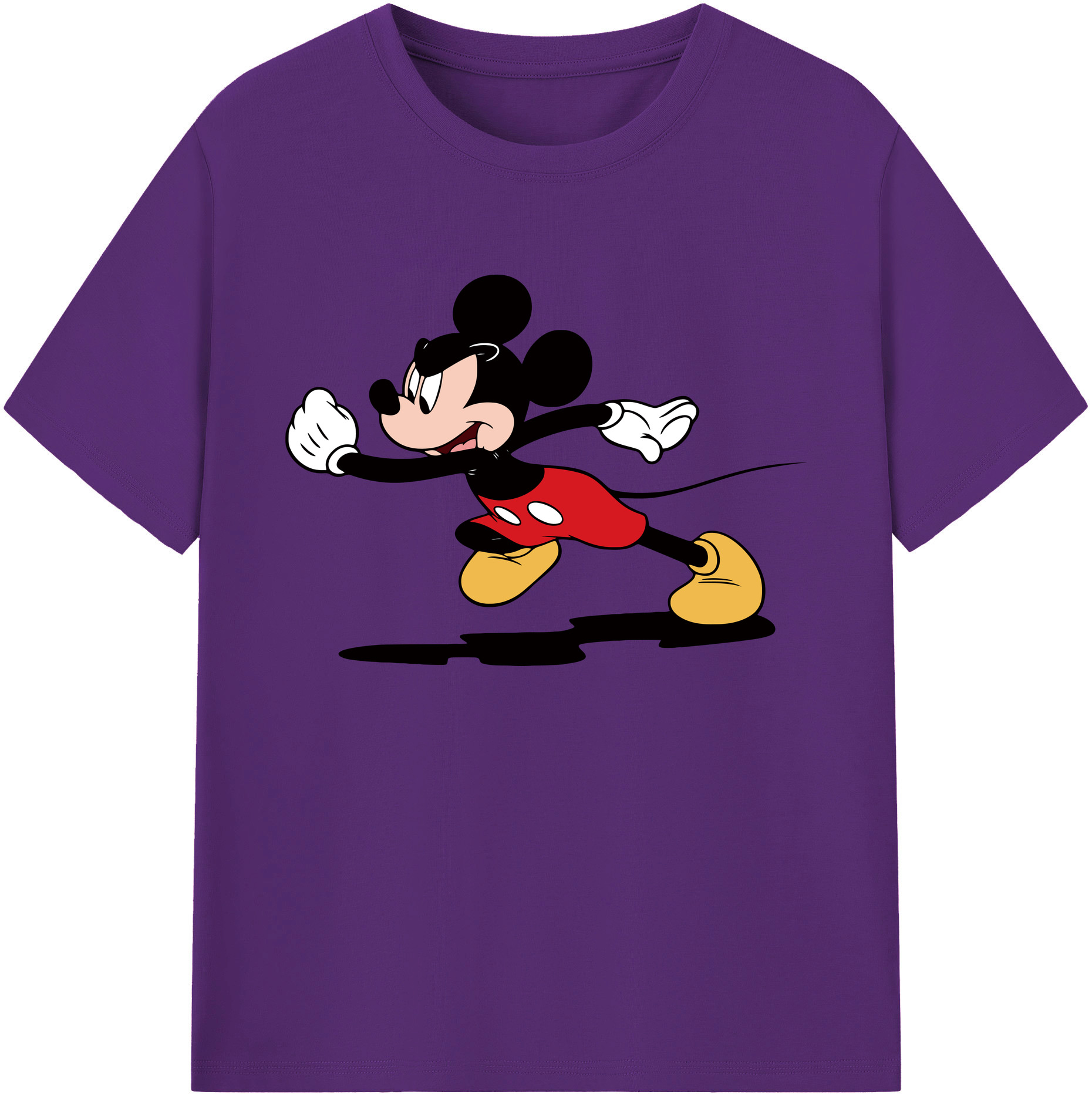 ミッキーマウス Mickey Mouse 綿100％ メンズ半袖Tシャツ｜肌触りやわらか＆通気性
