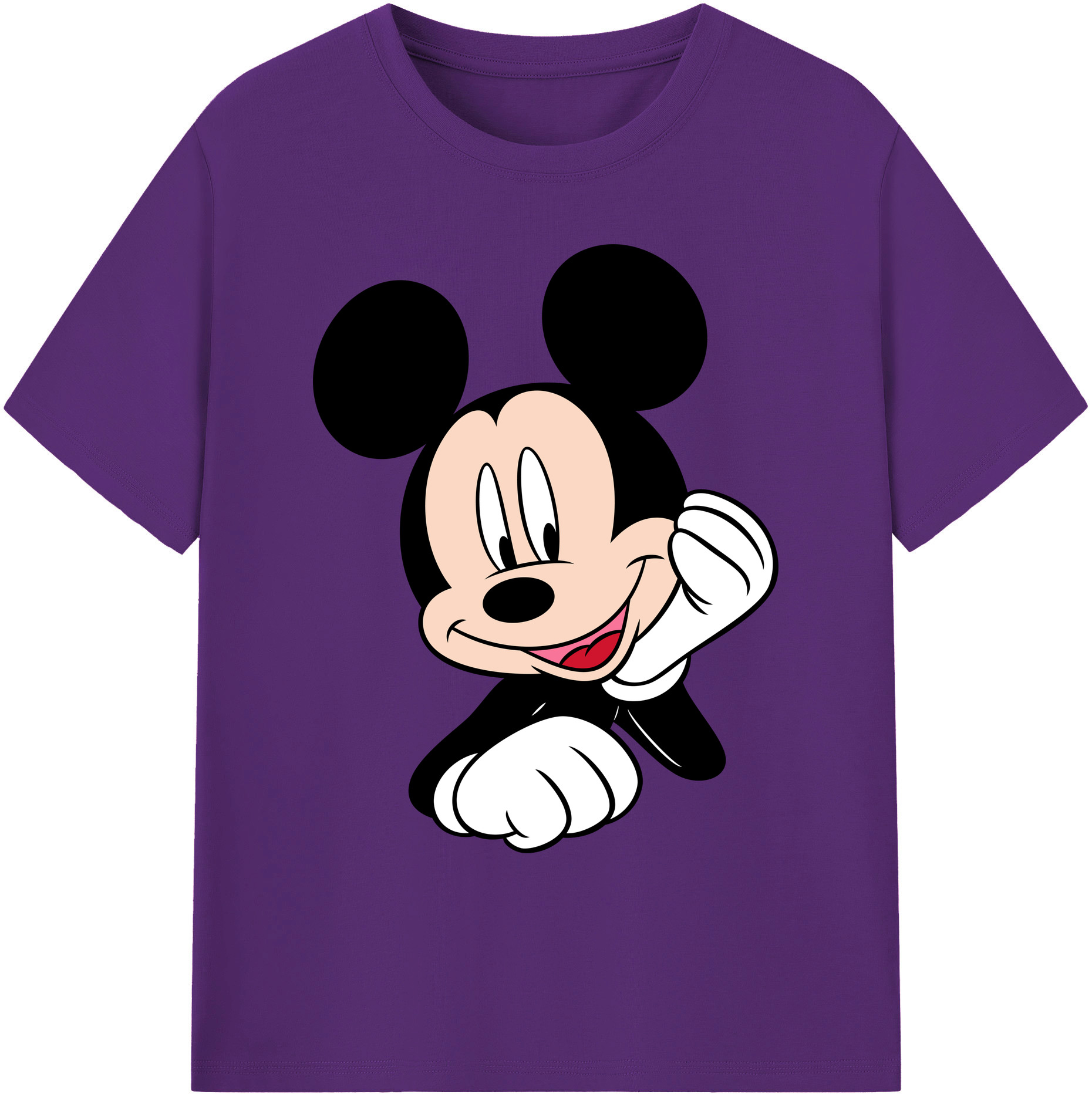 ミッキーマウス Mickey Mouse 綿100％ メンズ半袖Tシャツ｜肌触りやわらか＆通気性