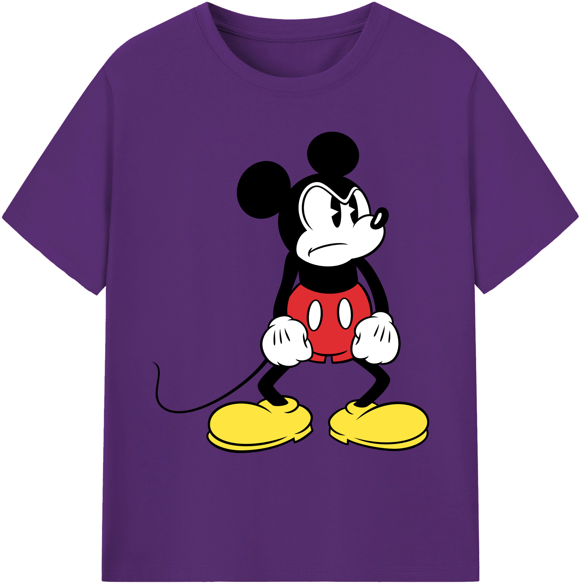 ミッキーマウス Mickey Mouse 綿100％ メンズ半袖Tシャツ｜肌触りやわらか＆通気性