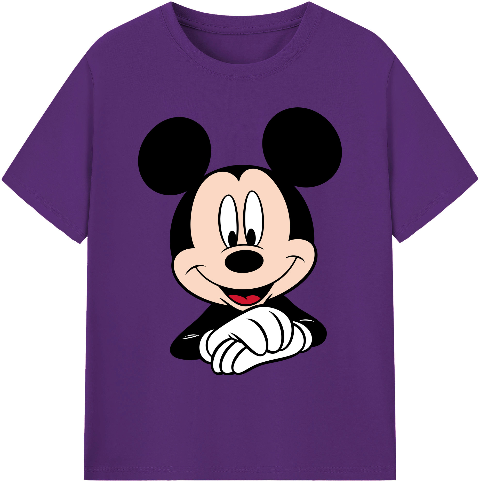 ミッキーマウス Mickey Mouse 綿100％ メンズ半袖Tシャツ｜肌触りやわらか＆通気性