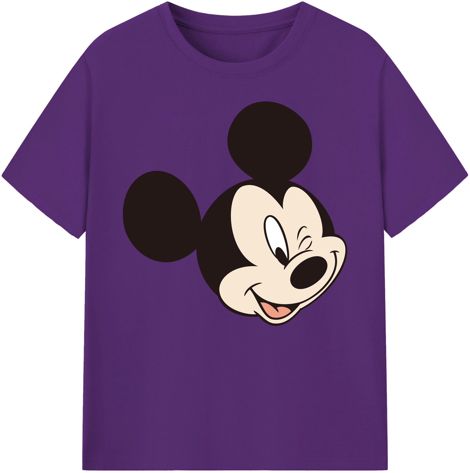 ミッキーマウス Mickey Mouse 綿100％ メンズ半袖Tシャツ｜肌触りやわらか＆通気性