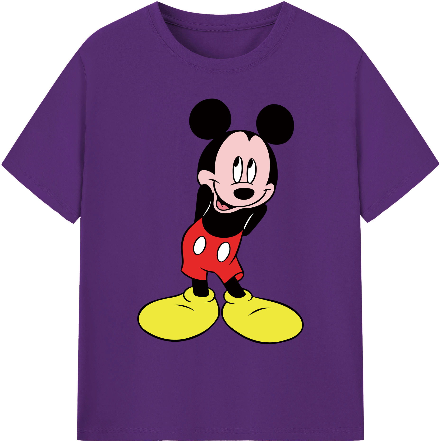 （画像用） ミッキーマウス Mickey Mouse 綿100％ メンズ半袖Tシャツ｜肌触りやわらか＆通気性
