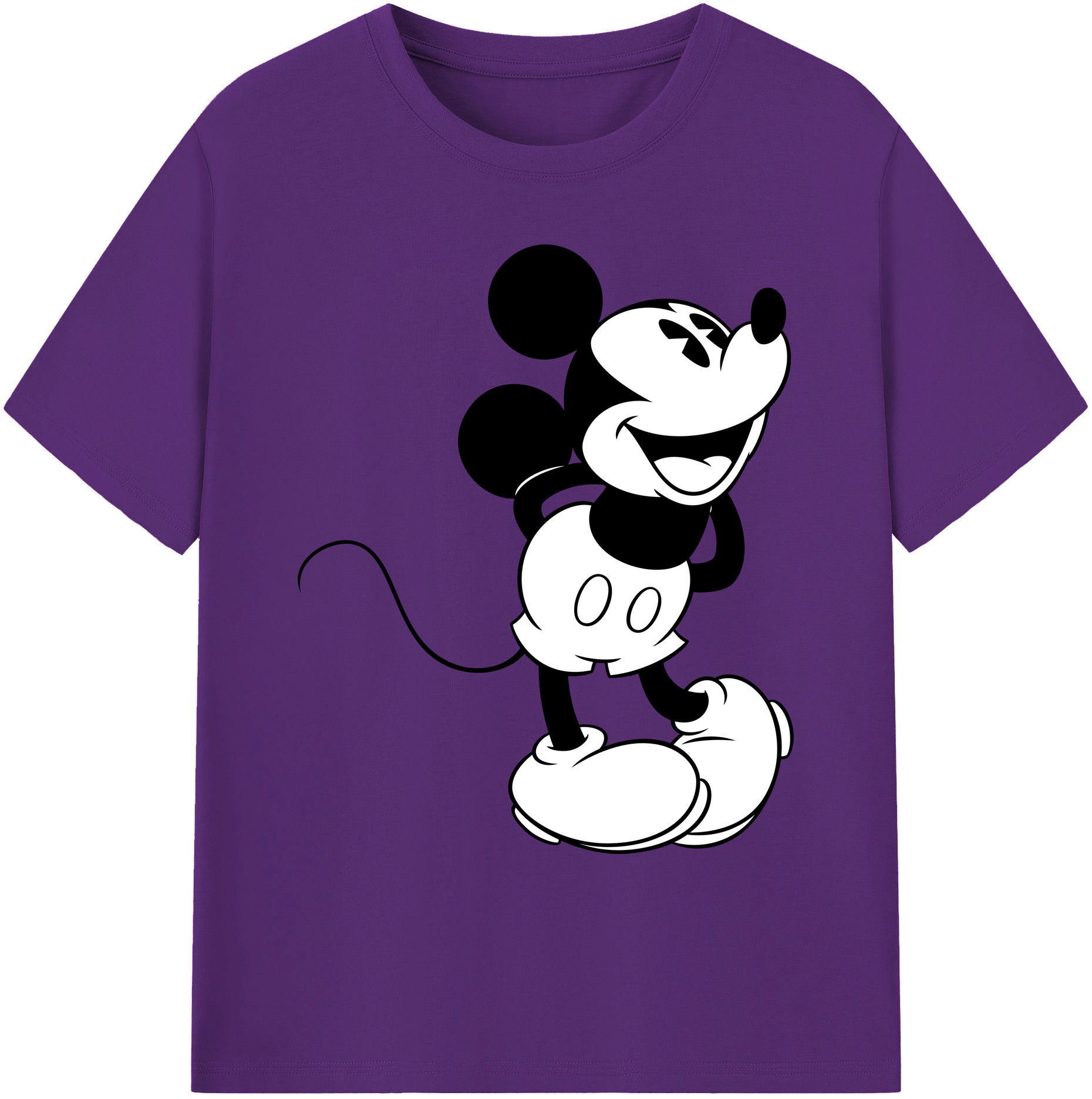 ミッキーマウス Mickey Mouse 綿100％ メンズ半袖Tシャツ｜肌触りやわらか＆通気性