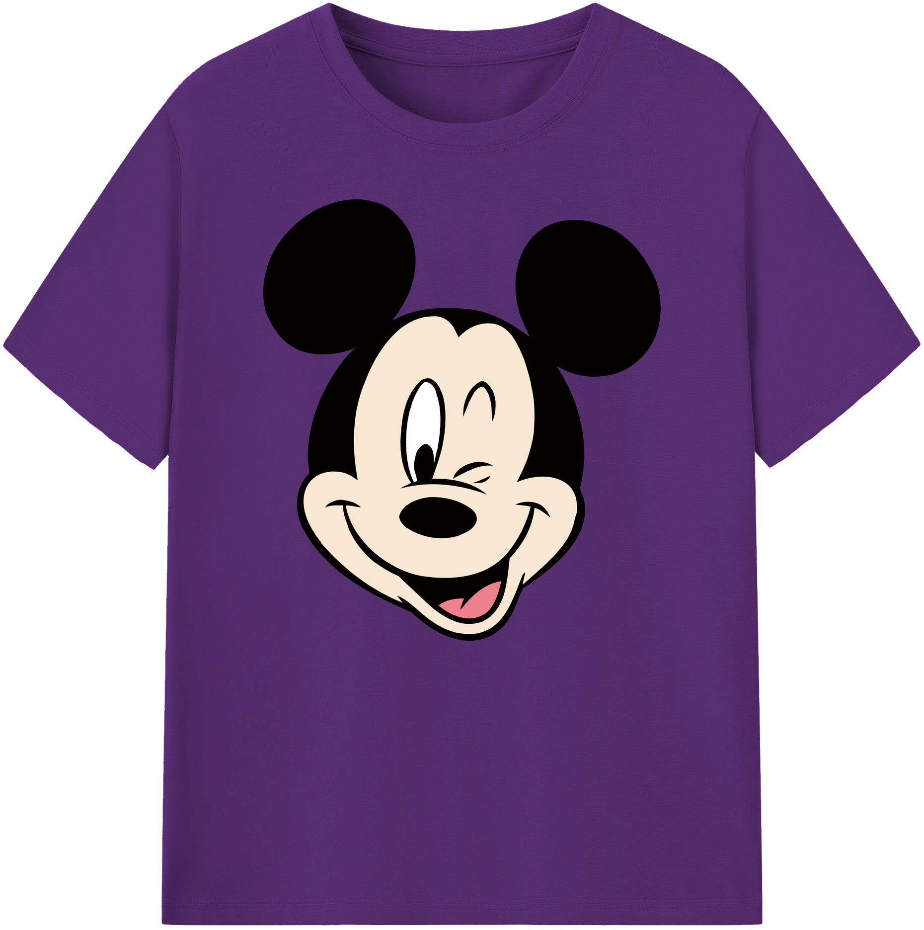 ミッキーマウス Mickey Mouse 綿100％ メンズ半袖Tシャツ｜肌触りやわらか＆通気性