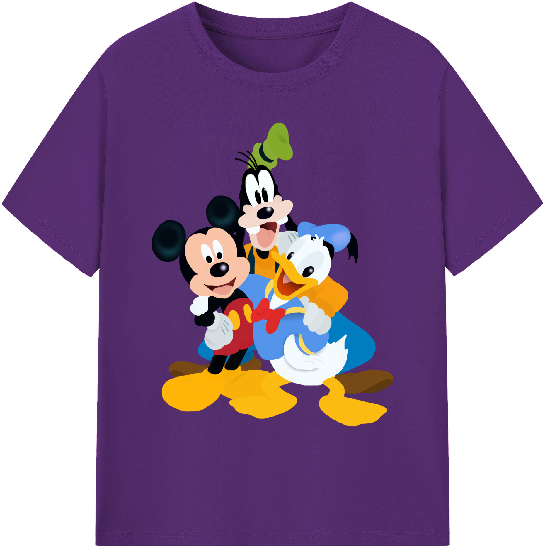 ミッキーマウス Mickey Mouse 綿100％ メンズ半袖Tシャツ｜肌触りやわらか＆通気性