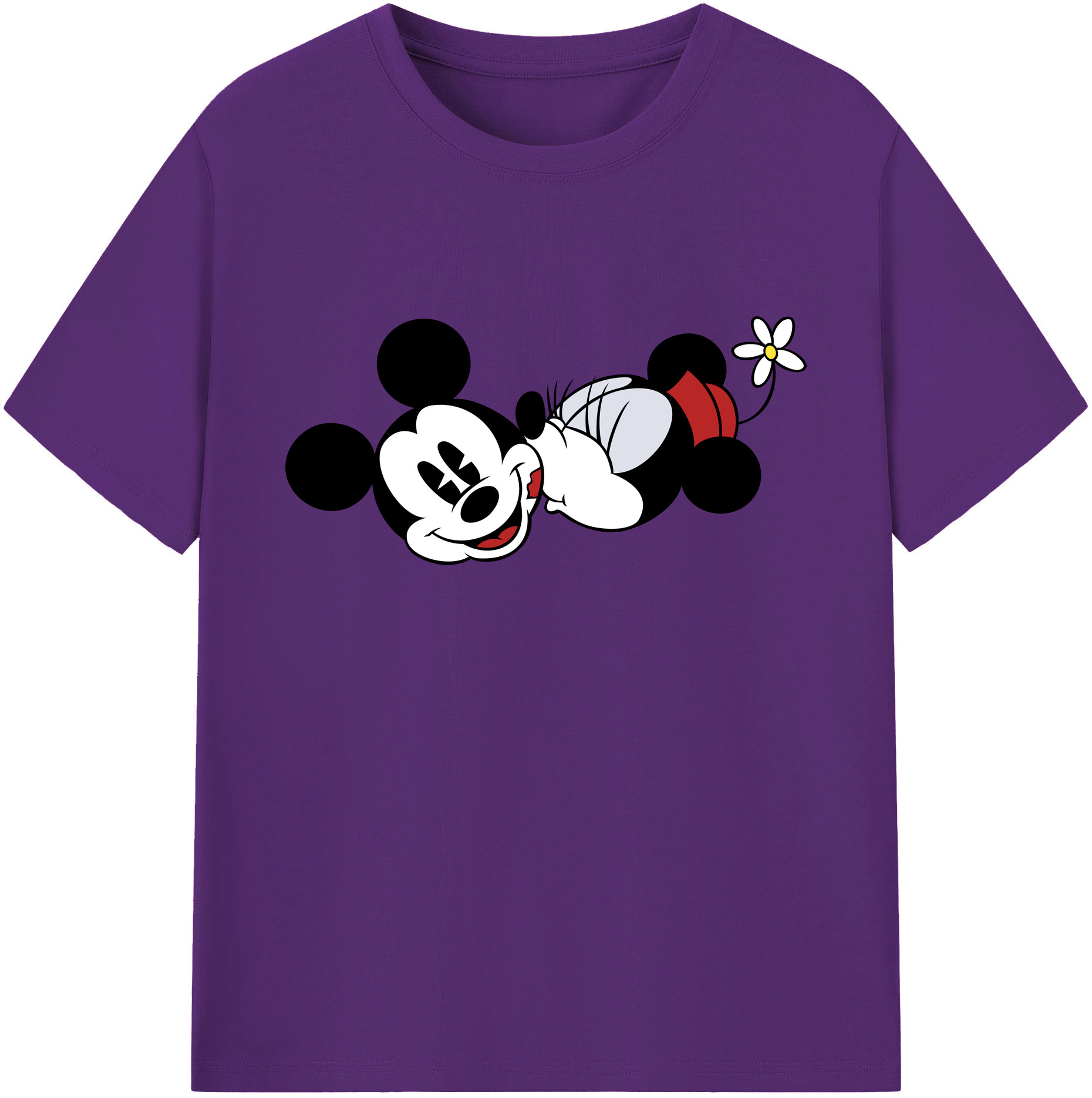 ミッキーマウス Mickey Mouse 綿100％ メンズ半袖Tシャツ｜肌触りやわらか＆通気性