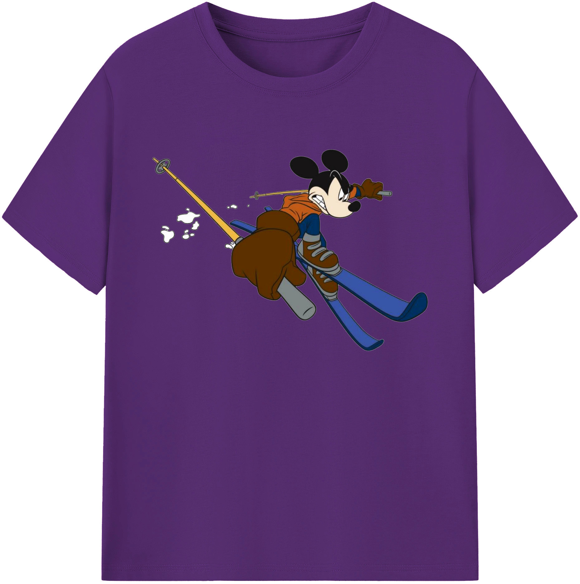 ミッキーマウス Mickey Mouse 綿100％ メンズ半袖Tシャツ｜肌触りやわらか＆通気性