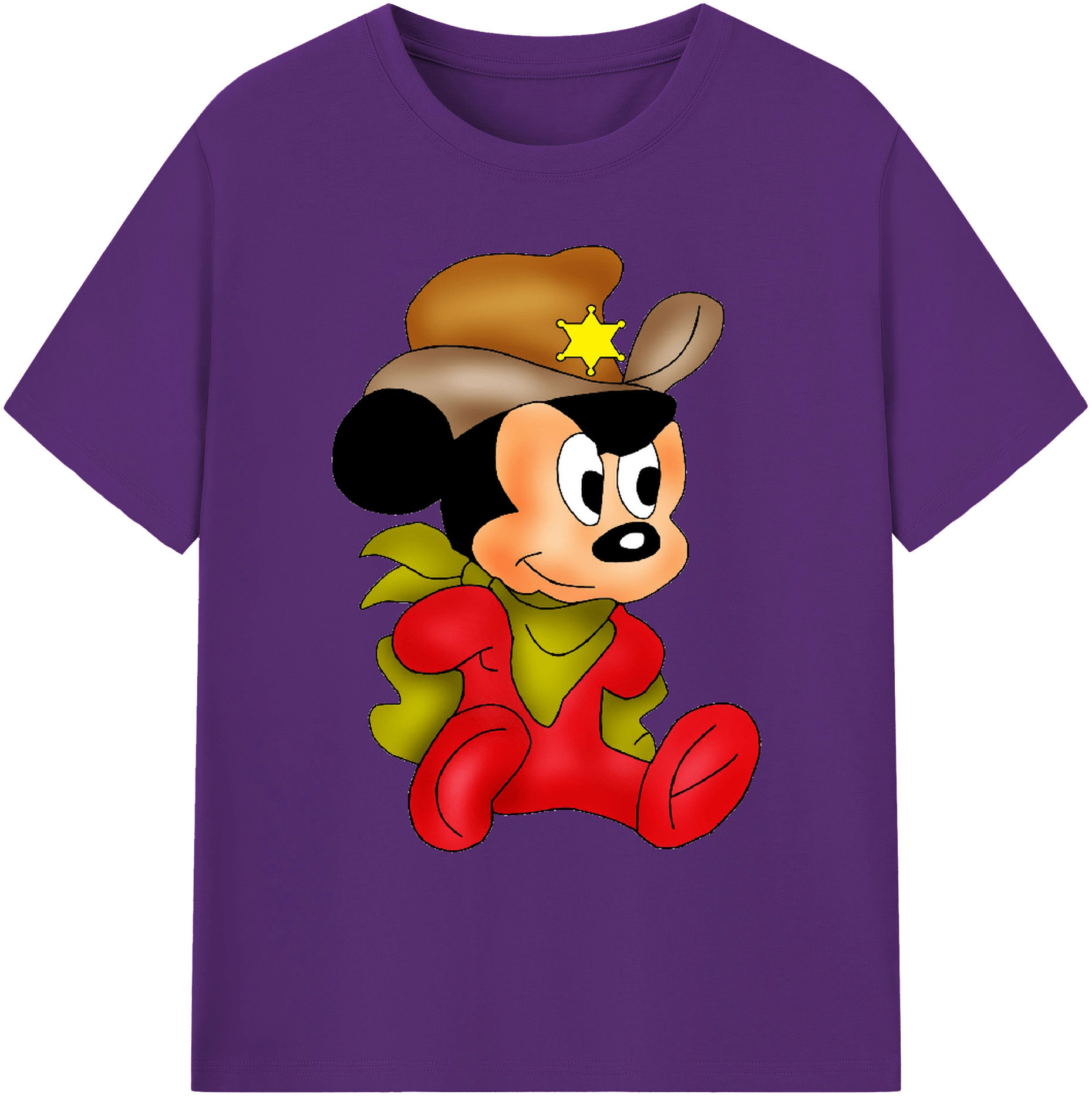 ミッキーマウス Mickey Mouse 綿100％ メンズ半袖Tシャツ｜肌触りやわらか＆通気性