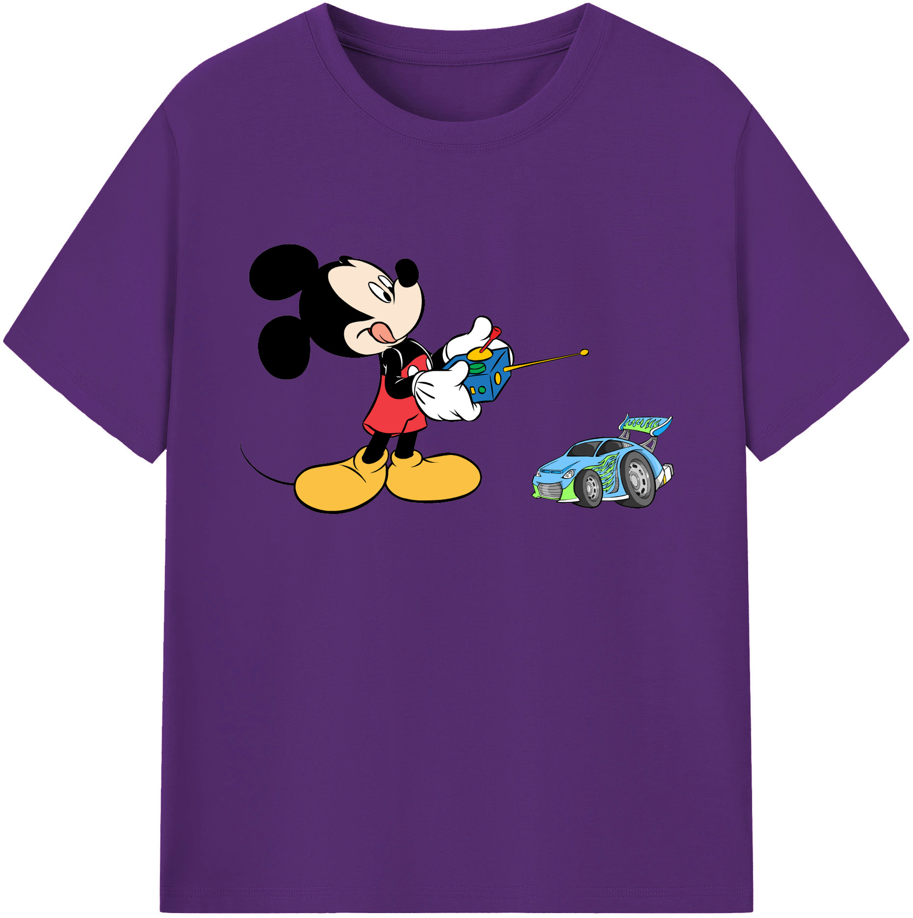 ミッキーマウス Mickey Mouse 綿100％ メンズ半袖Tシャツ｜肌触りやわらか＆通気性