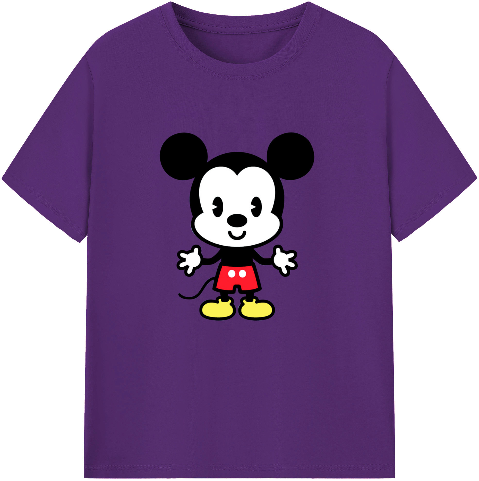 ミッキーマウス Mickey Mouse 綿100％ メンズ半袖Tシャツ｜肌触りやわらか＆通気性