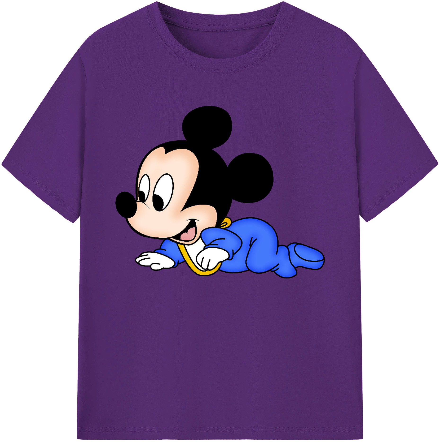 ミッキーマウス Mickey Mouse 綿100％ メンズ半袖Tシャツ｜肌触りやわらか＆通気性