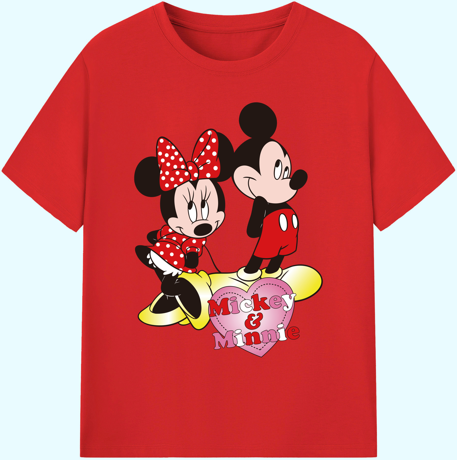 ミッキーマウス Mickey Mouse 綿100％ メンズ半袖Tシャツ｜肌触りやわらか＆通気性