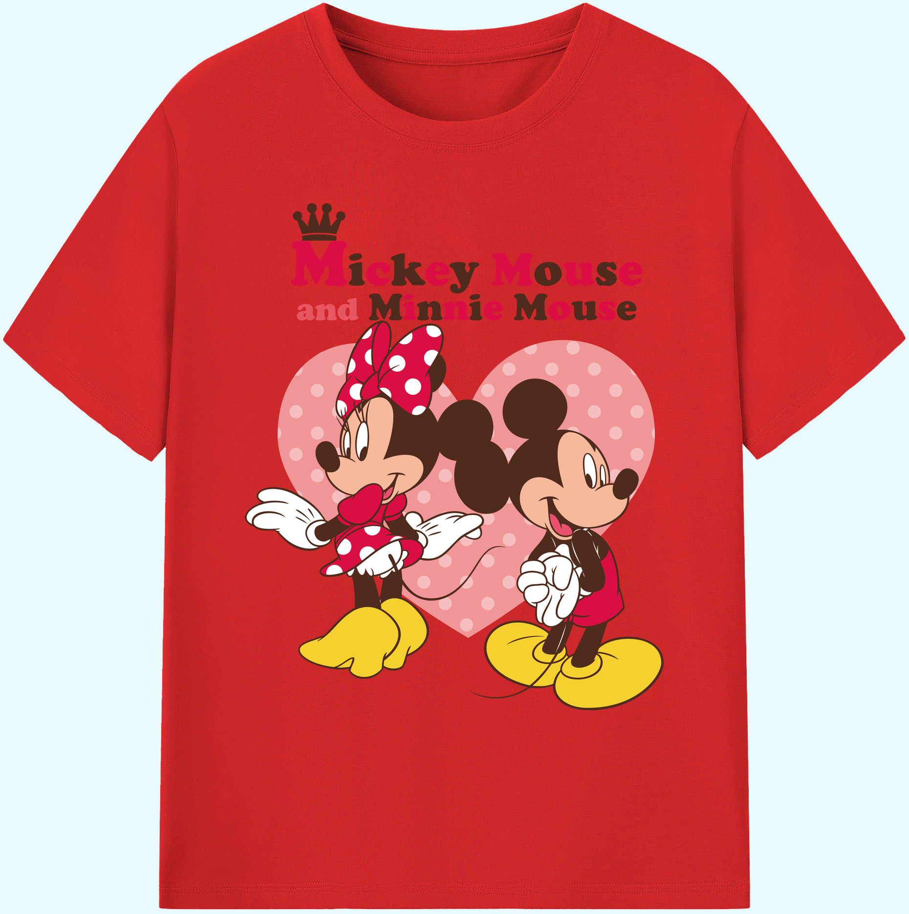 ミッキーマウス Mickey Mouse 綿100％ メンズ半袖Tシャツ｜肌触りやわらか＆通気性