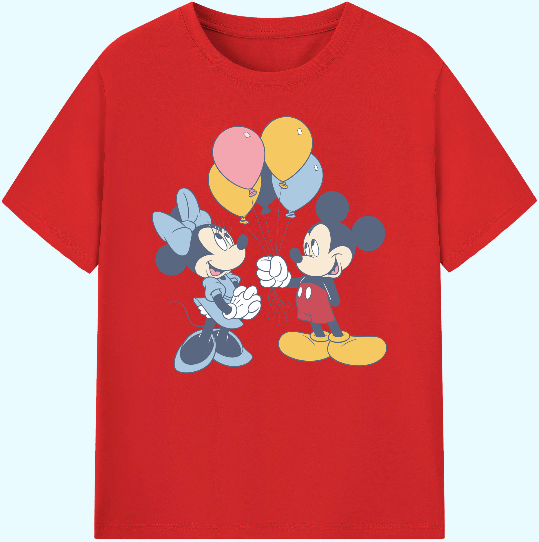ミッキーマウス Mickey Mouse 綿100％ メンズ半袖Tシャツ｜肌触りやわらか＆通気性
