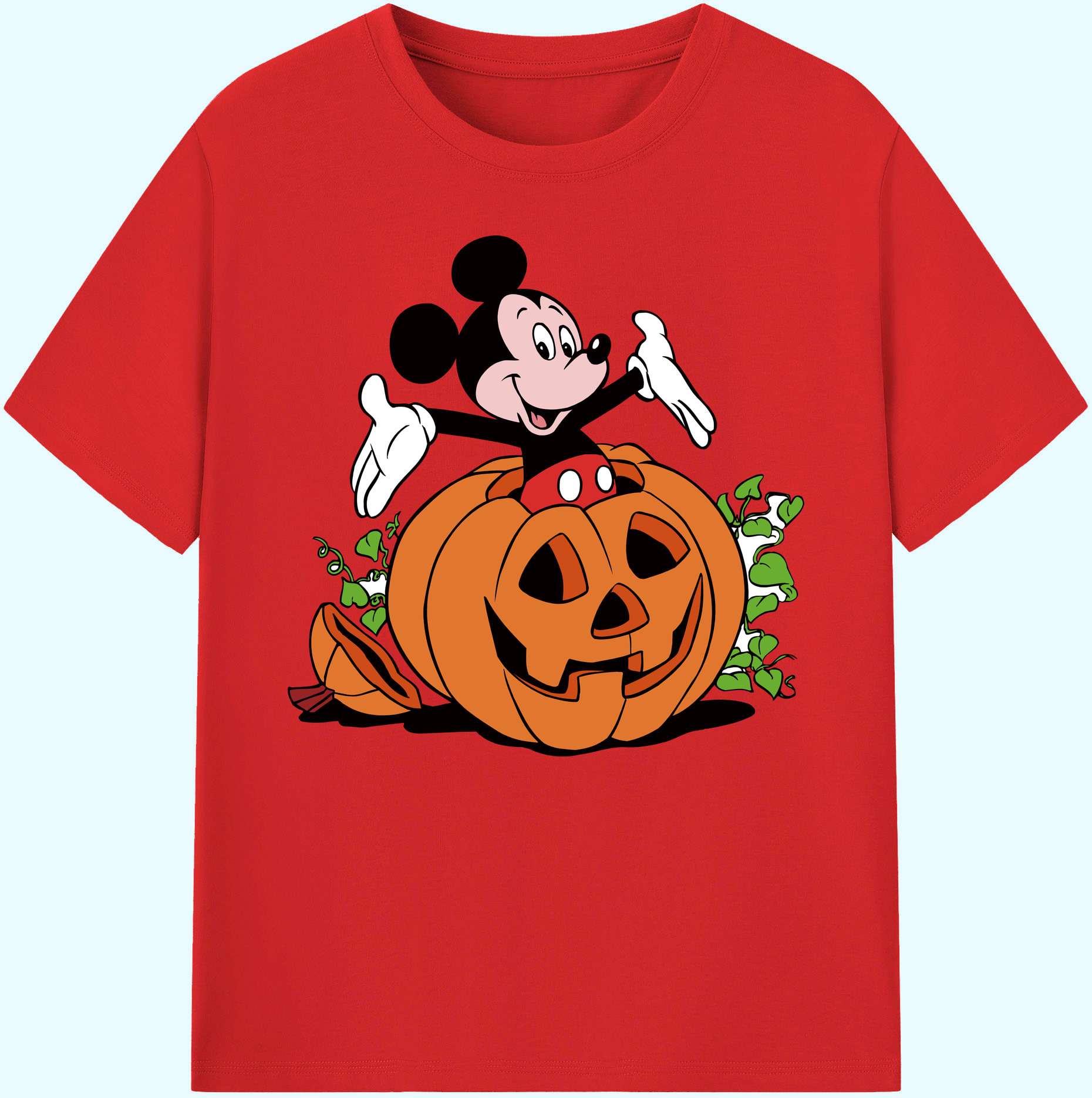 ミッキーマウス Mickey Mouse 綿100％ メンズ半袖Tシャツ｜肌触りやわらか＆通気性