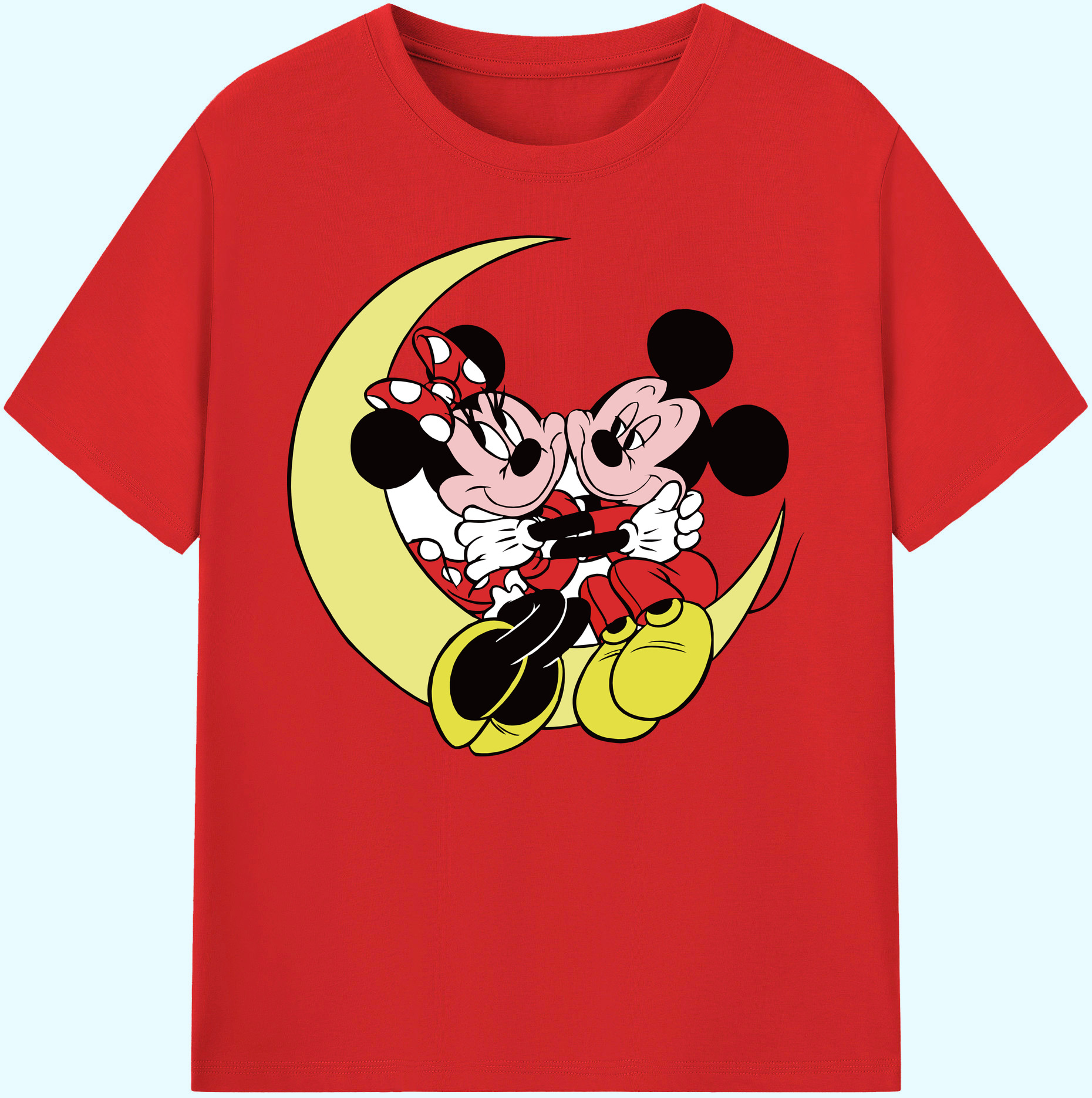ミッキーマウス Mickey Mouse 綿100％ メンズ半袖Tシャツ｜肌触りやわらか＆通気性