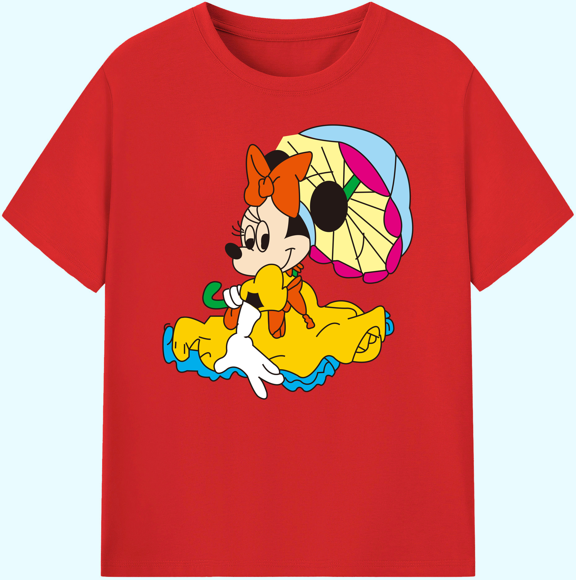 ミッキーマウス Mickey Mouse 綿100％ メンズ半袖Tシャツ｜肌触りやわらか＆通気性