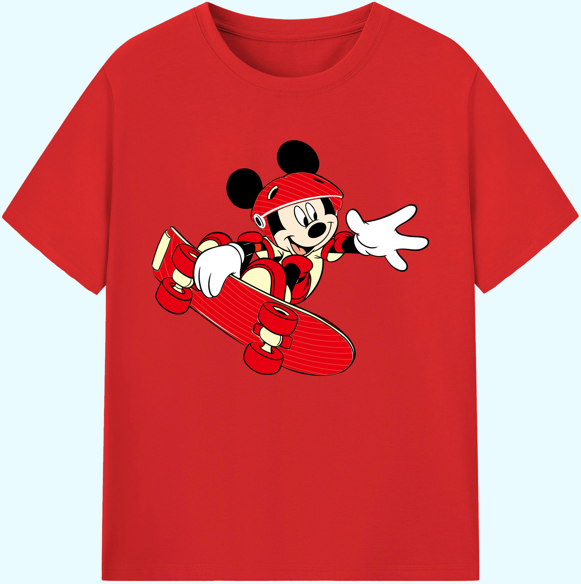 ミッキーマウス Mickey Mouse 綿100％ メンズ半袖Tシャツ｜肌触りやわらか＆通気性