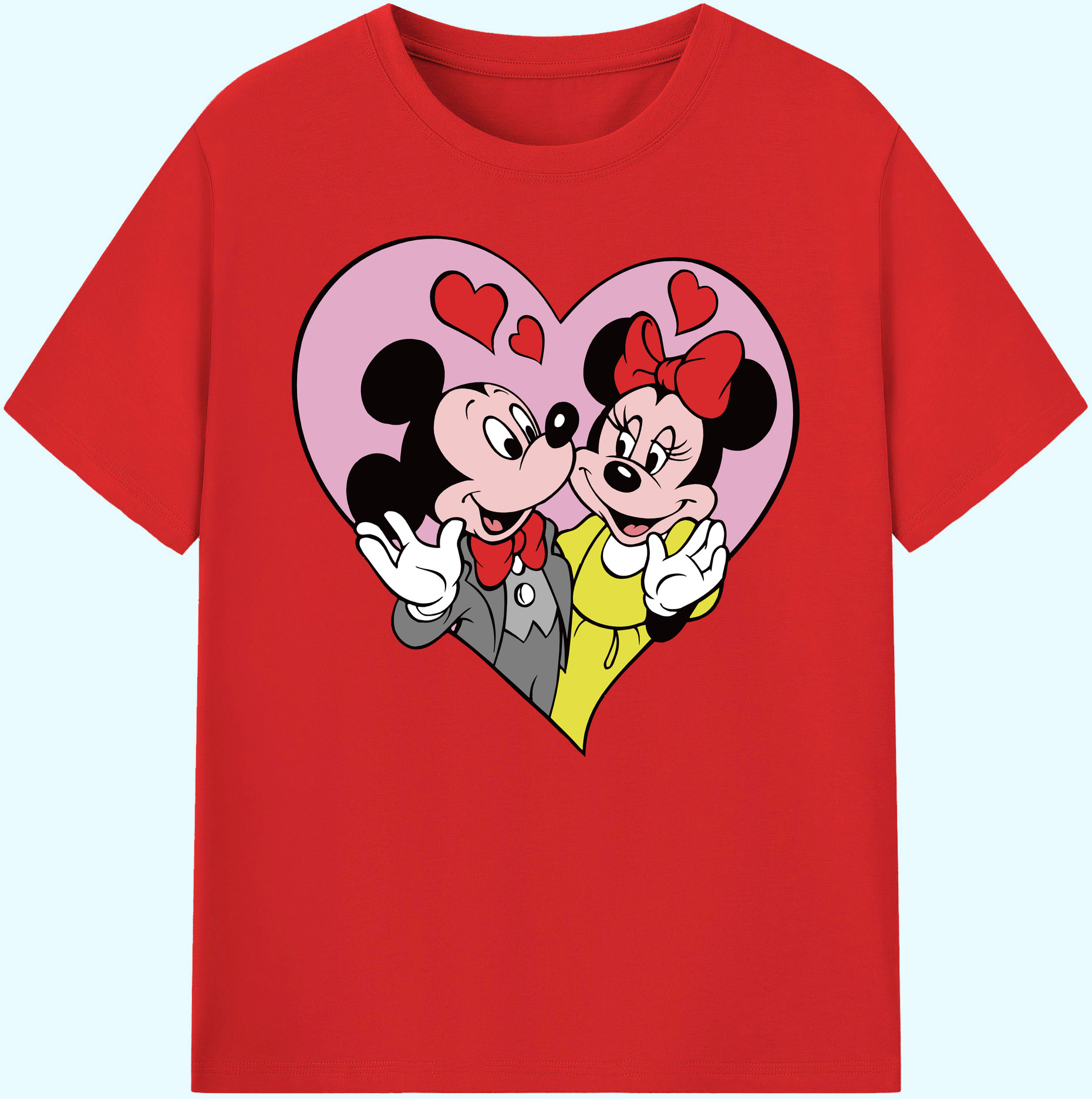 ミッキーマウス Mickey Mouse 綿100％ メンズ半袖Tシャツ｜肌触りやわらか＆通気性