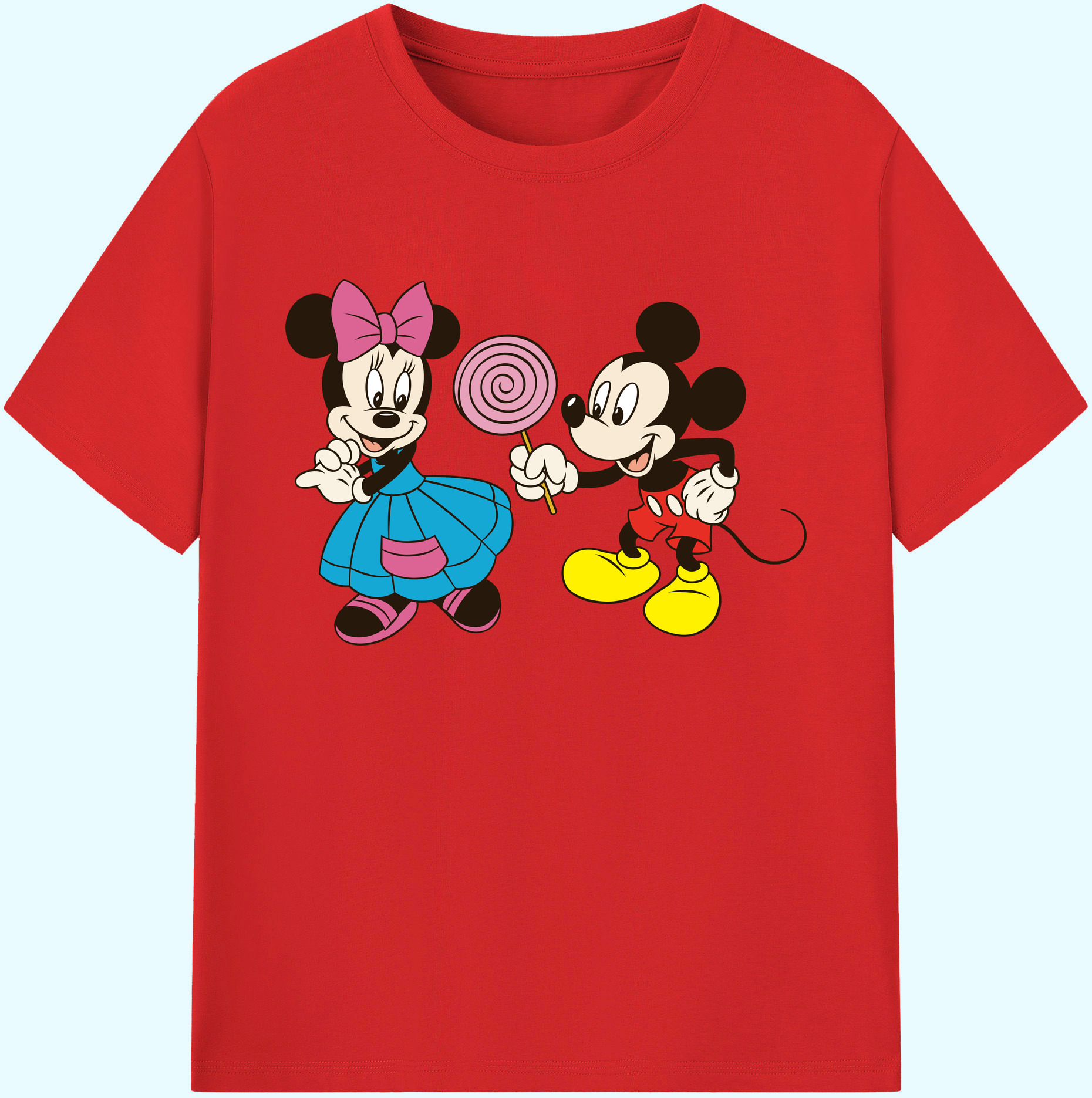 ミッキーマウス Mickey Mouse 綿100％ メンズ半袖Tシャツ｜肌触りやわらか＆通気性