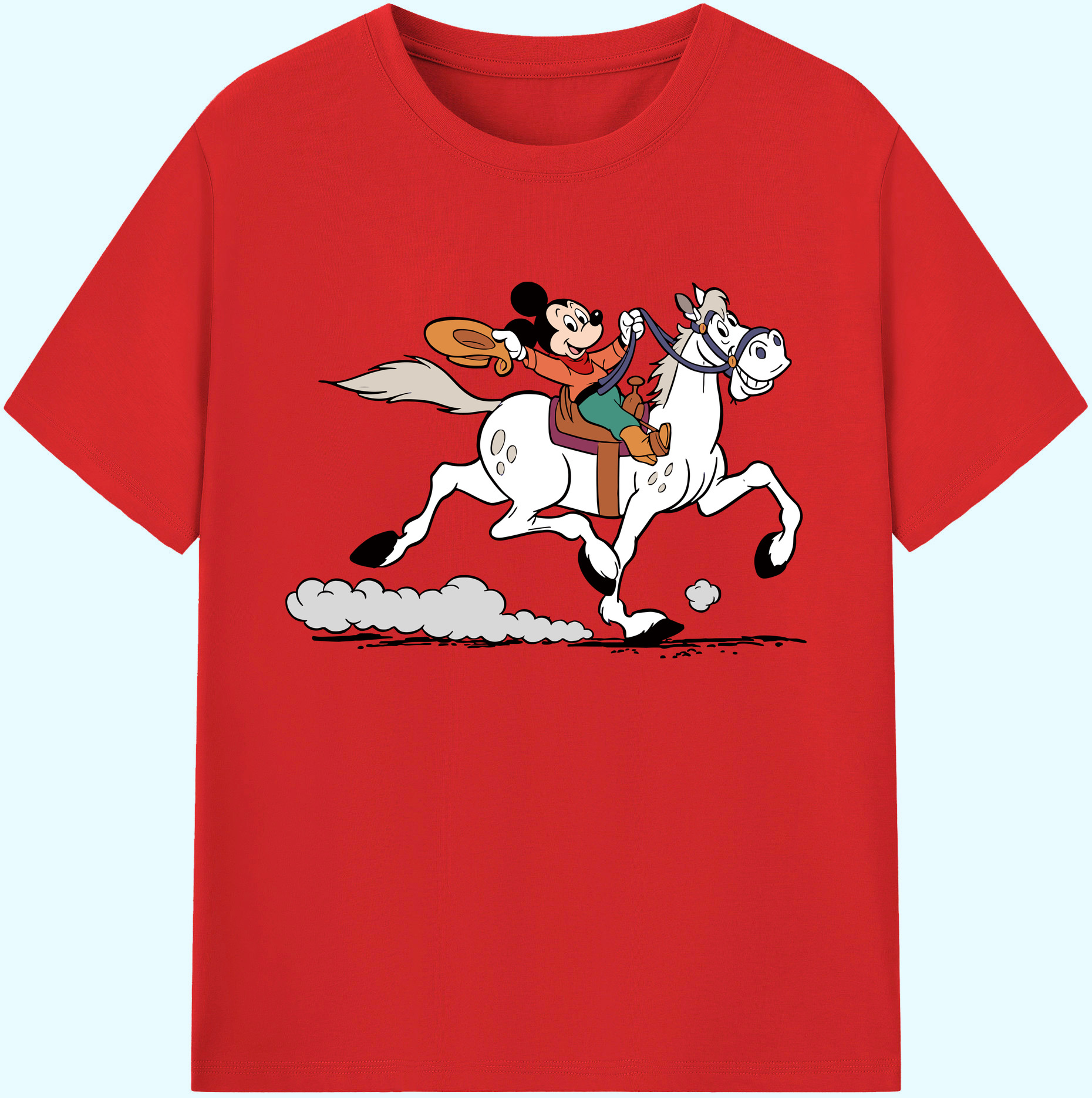 ミッキーマウス Mickey Mouse 綿100％ メンズ半袖Tシャツ｜肌触りやわらか＆通気性
