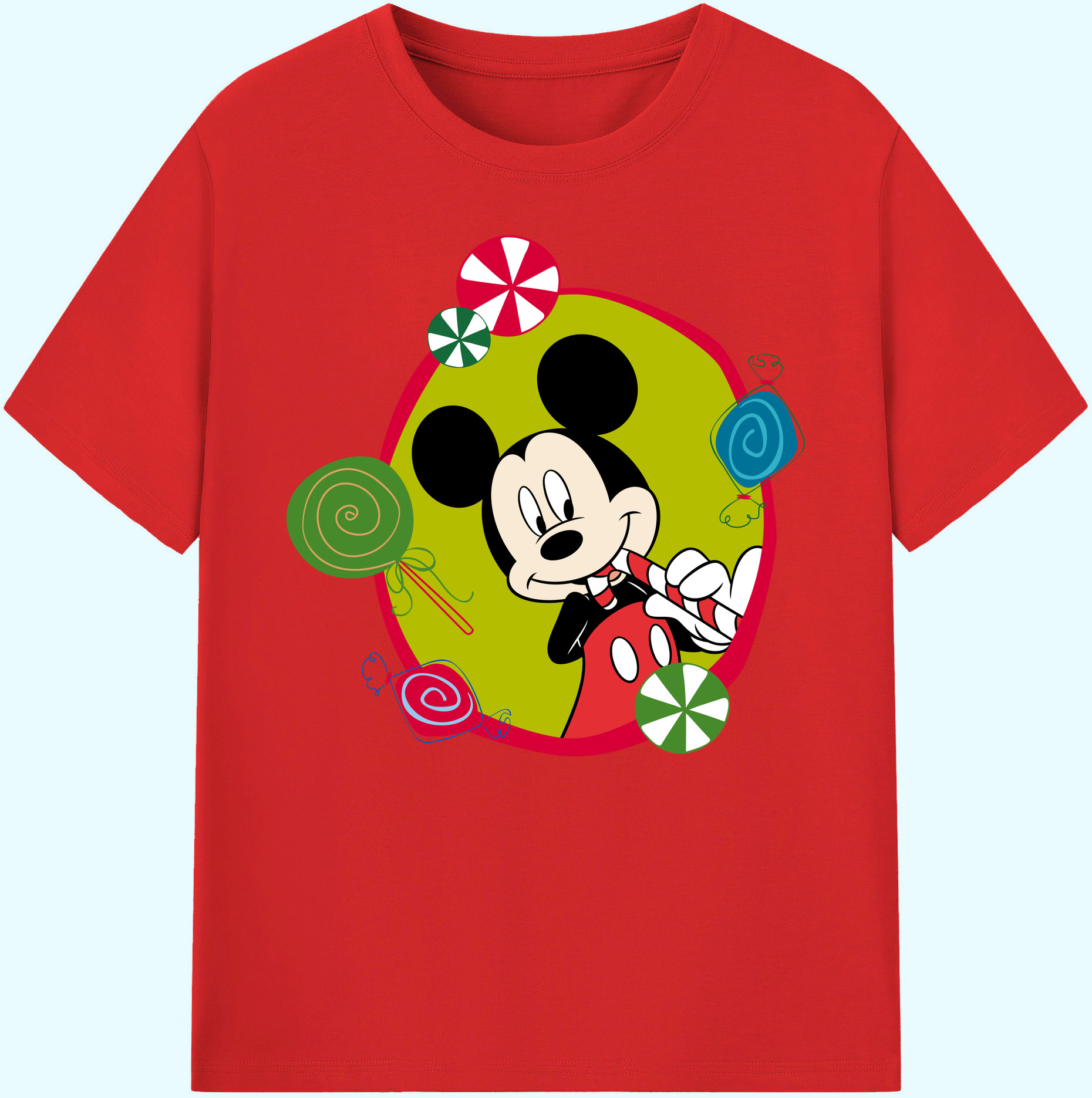 ミッキーマウス Mickey Mouse 綿100％ メンズ半袖Tシャツ｜肌触りやわらか＆通気性