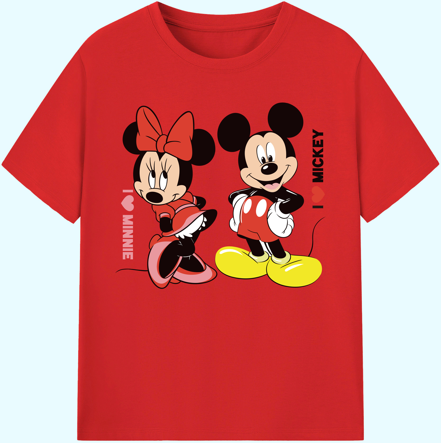ミッキーマウス Mickey Mouse 綿100％ メンズ半袖Tシャツ｜肌触りやわらか＆通気性