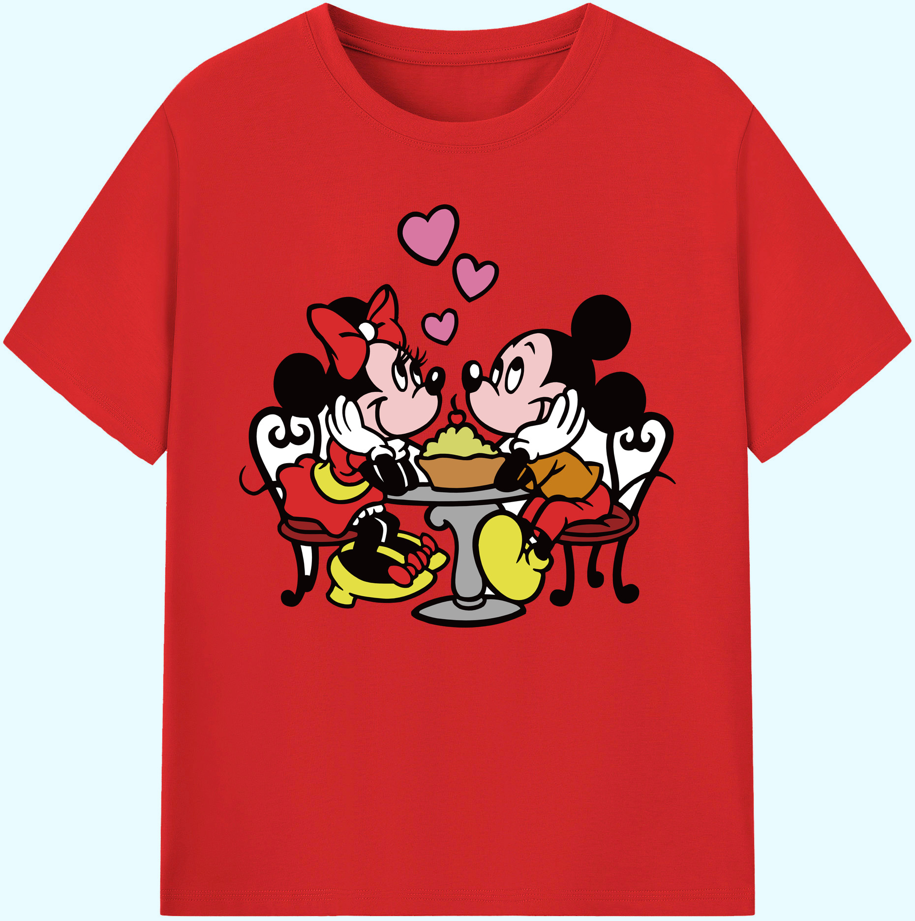ミッキーマウス Mickey Mouse 綿100％ メンズ半袖Tシャツ｜肌触りやわらか＆通気性