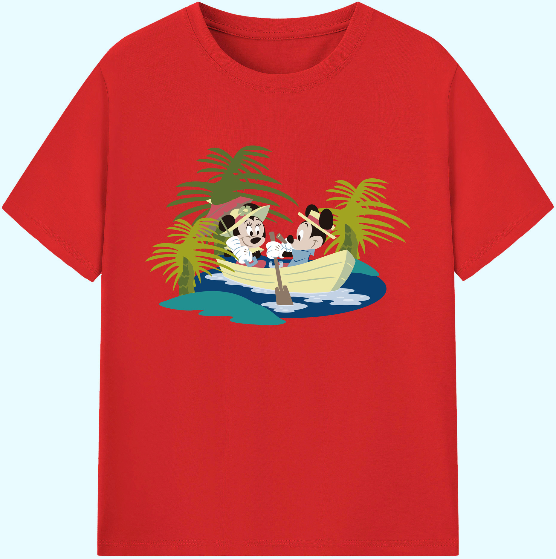 ミッキーマウス Mickey Mouse 綿100％ メンズ半袖Tシャツ｜肌触りやわらか＆通気性