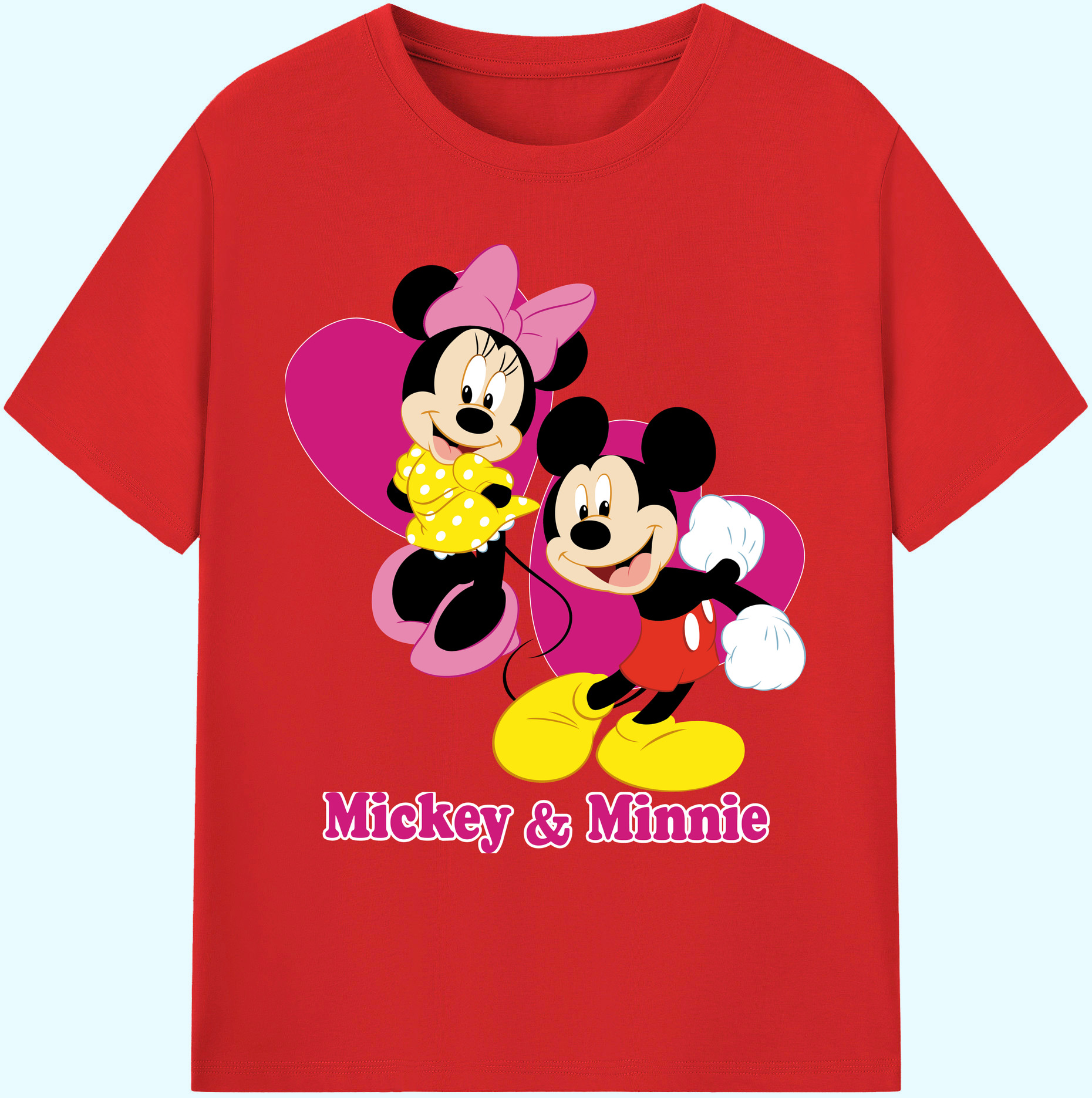 ミッキーマウス Mickey Mouse 綿100％ メンズ半袖Tシャツ｜肌触りやわらか＆通気性