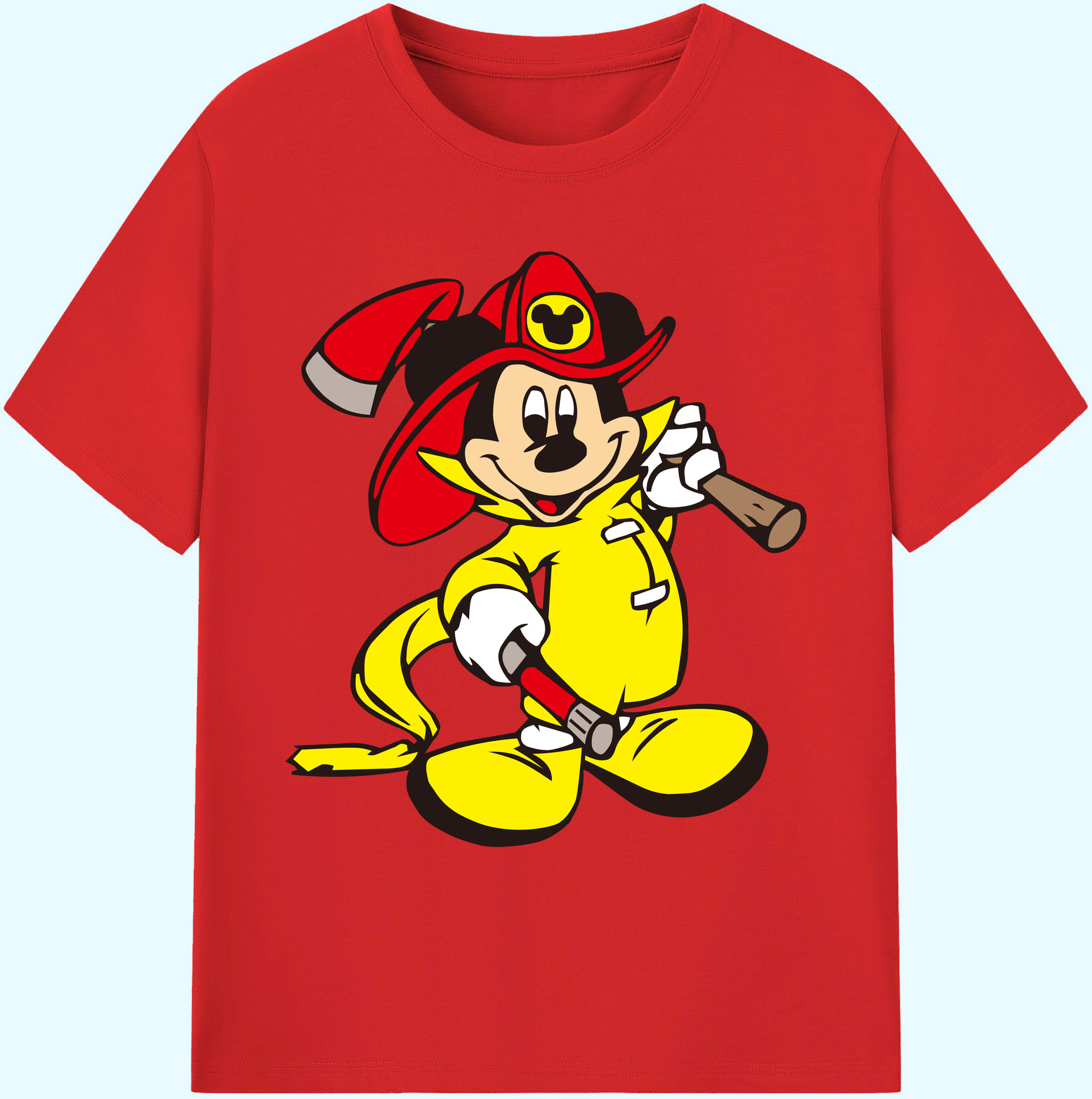 ミッキーマウス Mickey Mouse 綿100％ メンズ半袖Tシャツ｜肌触りやわらか＆通気性