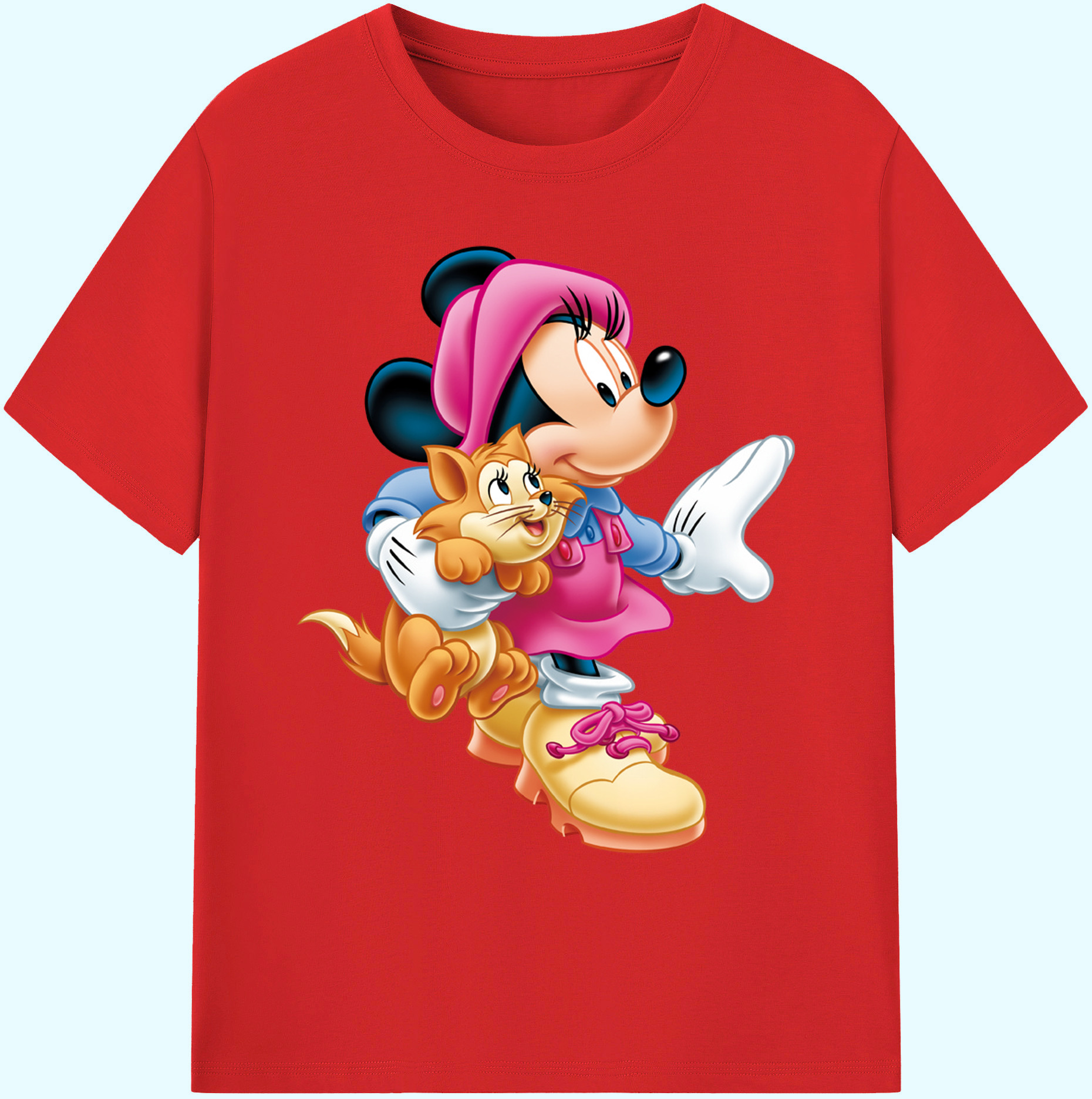 ミッキーマウス Mickey Mouse 綿100％ メンズ半袖Tシャツ｜肌触りやわらか＆通気性