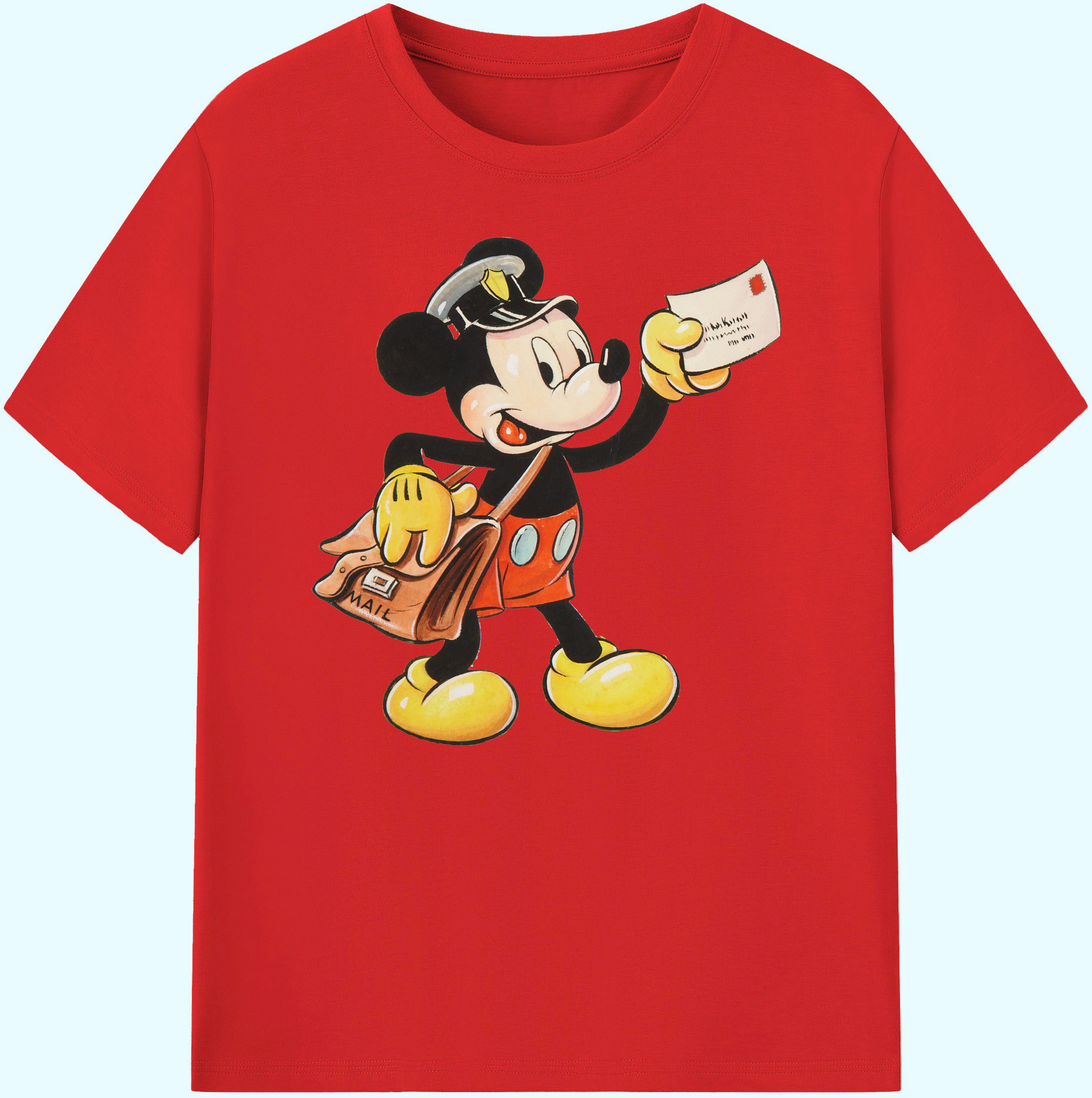 ミッキーマウス Mickey Mouse 綿100％ メンズ半袖Tシャツ｜肌触りやわらか＆通気性