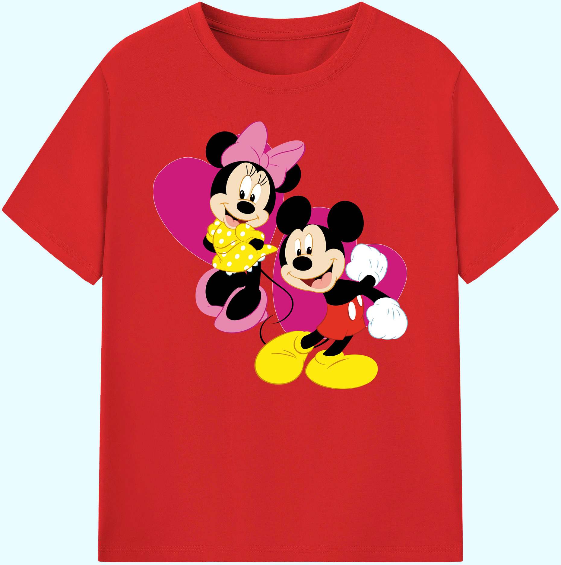 ミッキーマウス Mickey Mouse 綿100％ メンズ半袖Tシャツ｜肌触りやわらか＆通気性