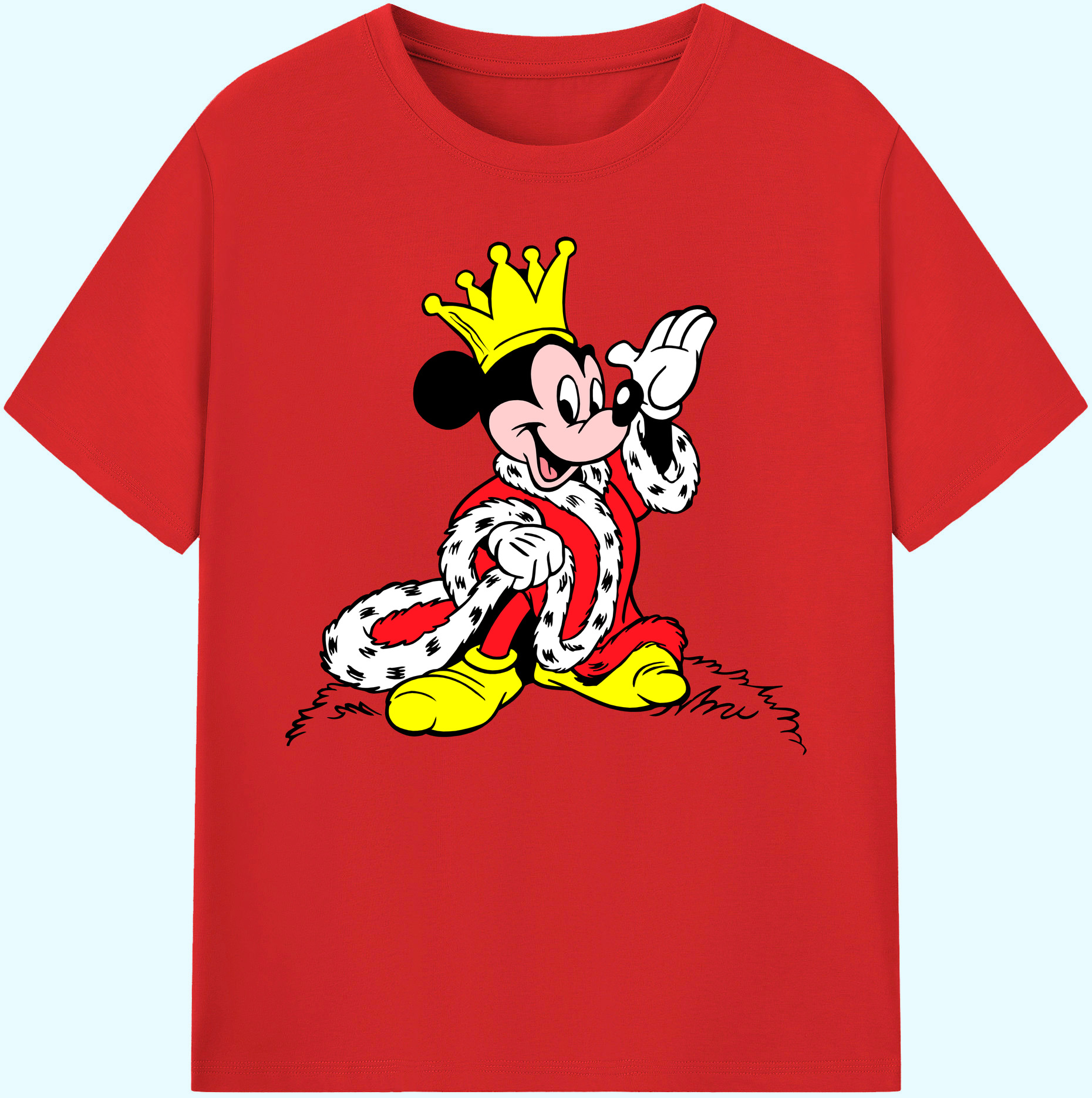 ミッキーマウス Mickey Mouse 綿100％ メンズ半袖Tシャツ｜肌触りやわらか＆通気性