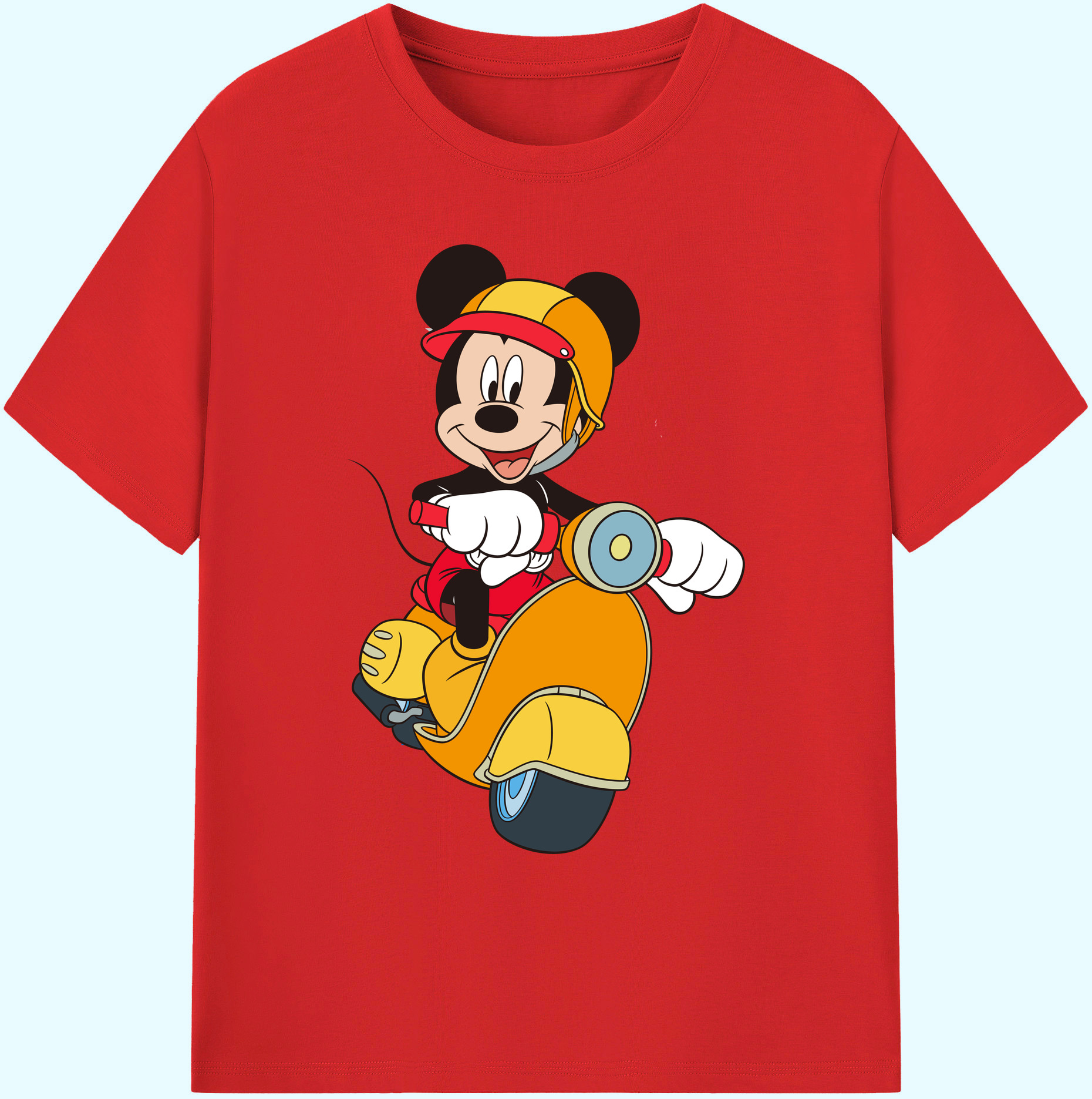 ミッキーマウス Mickey Mouse 綿100％ メンズ半袖Tシャツ｜肌触りやわらか＆通気性
