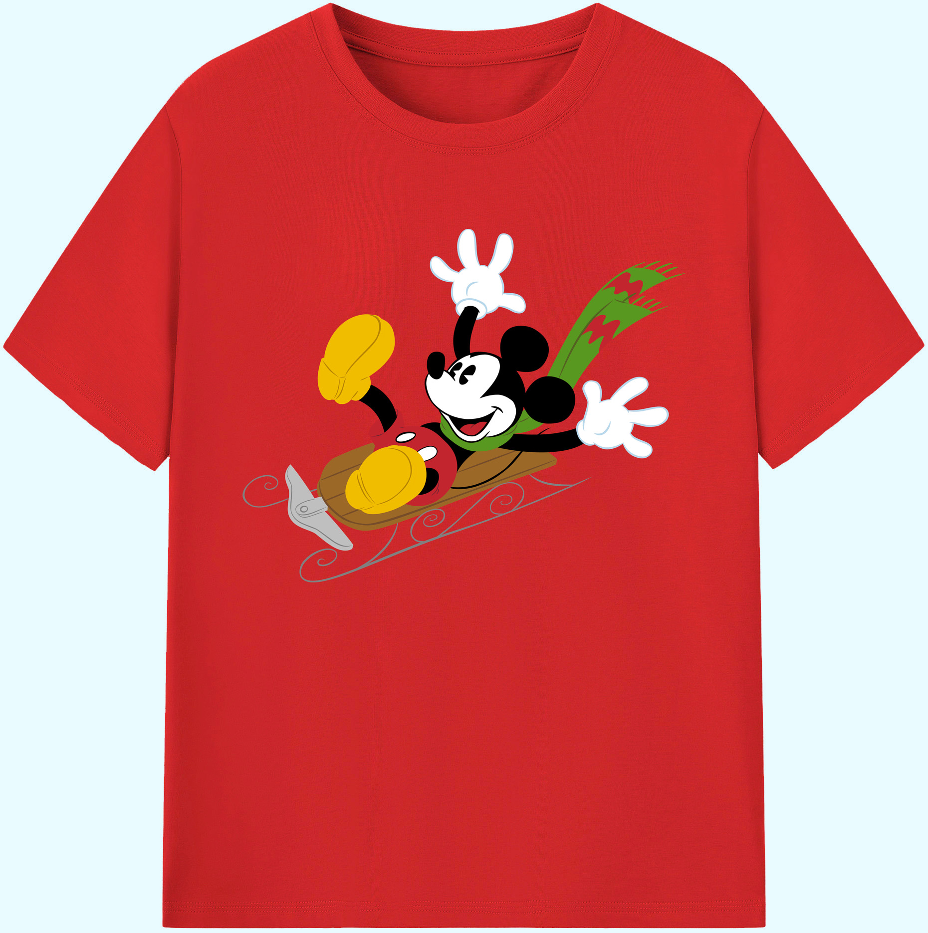 ミッキーマウス Mickey Mouse 綿100％ メンズ半袖Tシャツ｜肌触りやわらか＆通気性